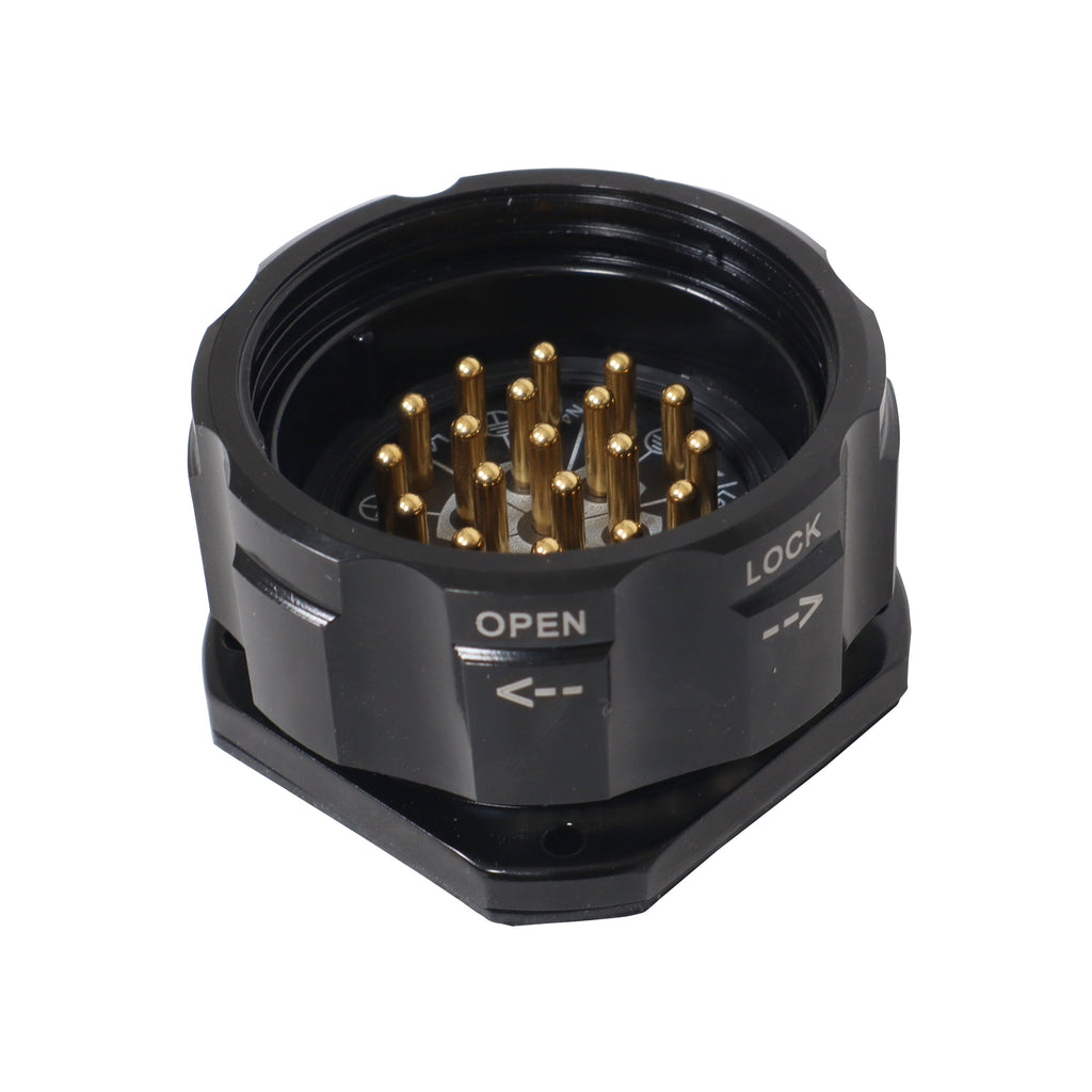 19-Pin Panel Male Connector - Solder Type - Kupo PLS-5219SM