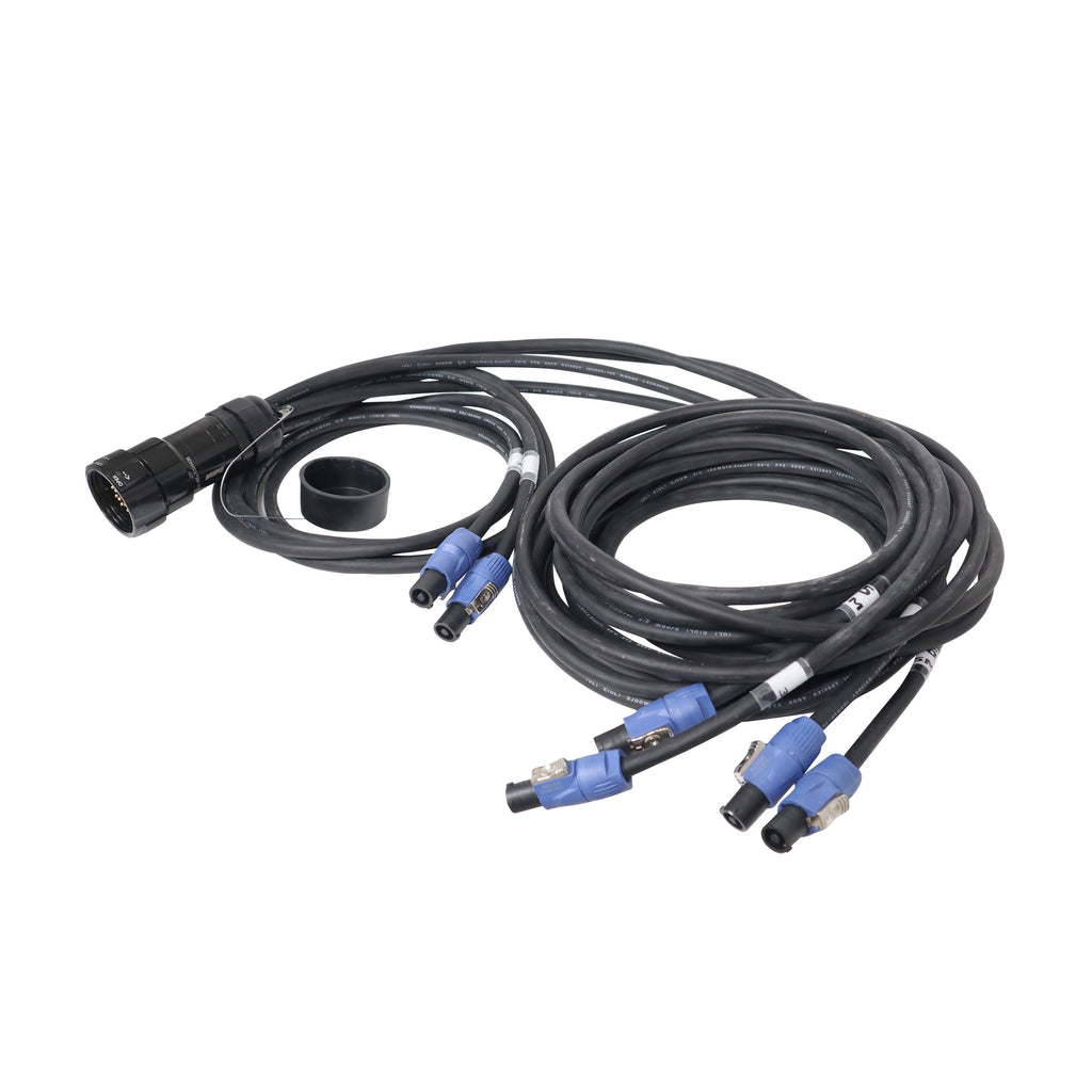 19-Pin Kupo WPS-5219LM to 6x PowerCon Blue 2x 6ft 2x 10ft 2x 16f SJOOW - 12AWG