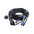 19-Pin Kupo WPS-5219LM to 6x PowerCon Blue 2x 6ft 2x 10ft 2x 16f SJOOW - 12AWG