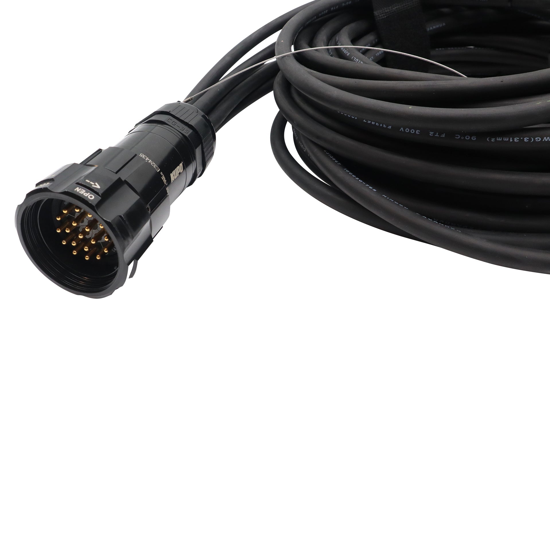 19-Pin Kupo WPS-5219LM to 6x PowerCon Blue 2x 6ft 2x 10ft 2x 16f SJOOW - 12AWG