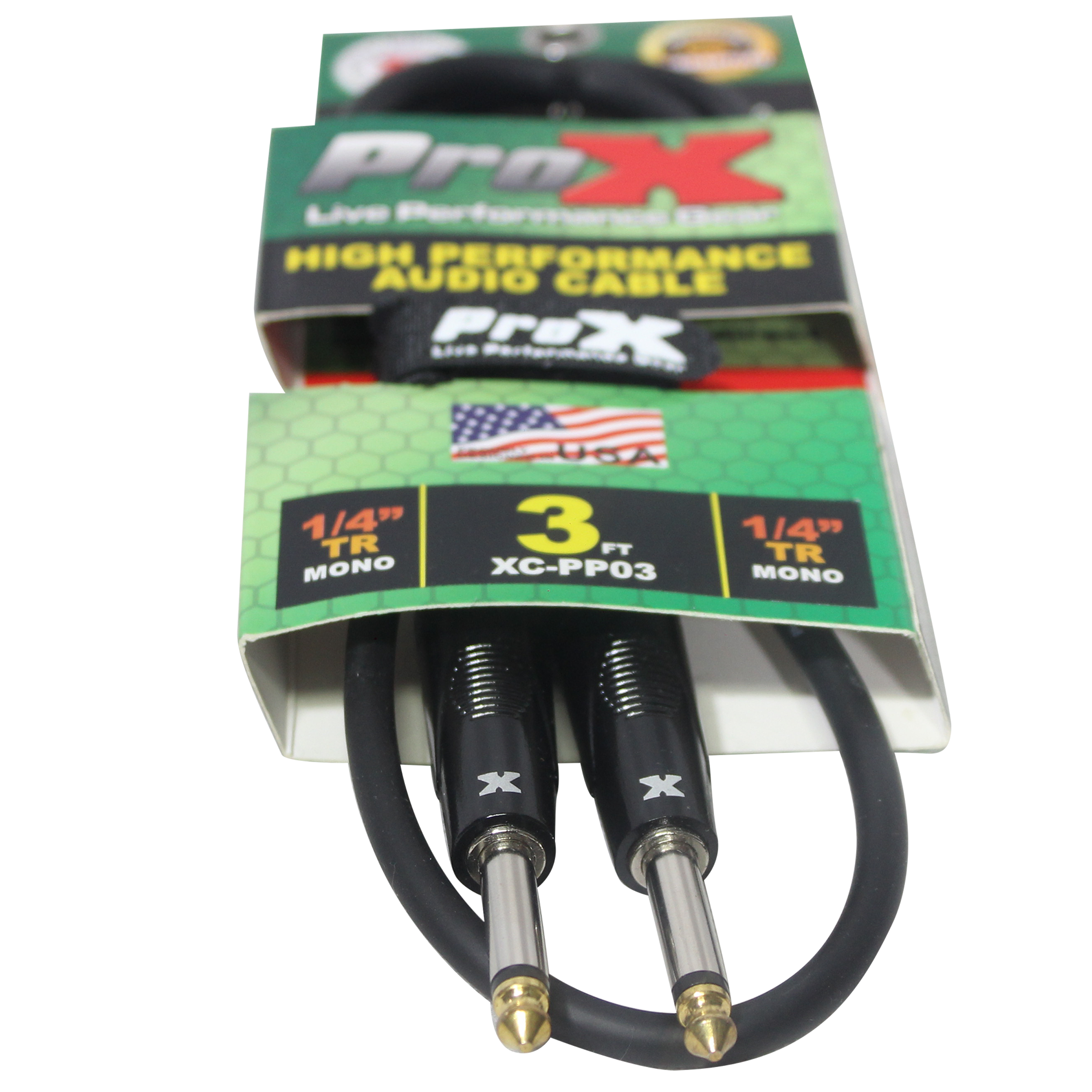 50PCS 3' Ft. Unbalanced 1/4" TS-M to 1/4" TS-M High Performance Pro Audio Instrument Guitar Cable