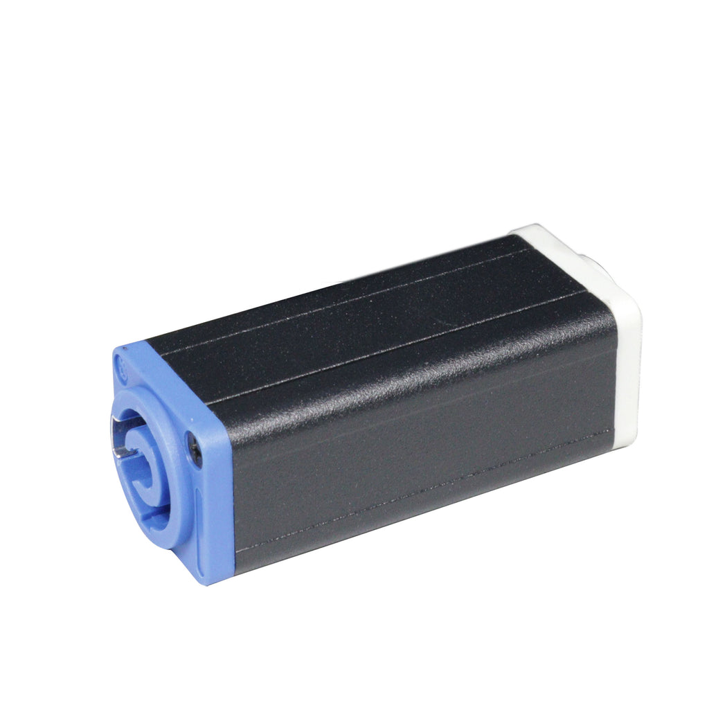 PowerKon cable Coupler Adapter BLUE Power In to GRAY Power Out