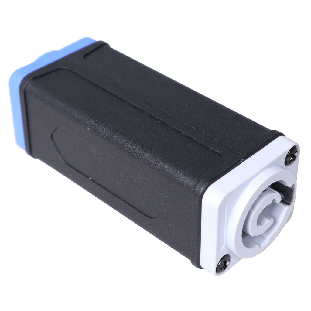 PowerKon cable Coupler Adapter BLUE Power In to GRAY Power Out
