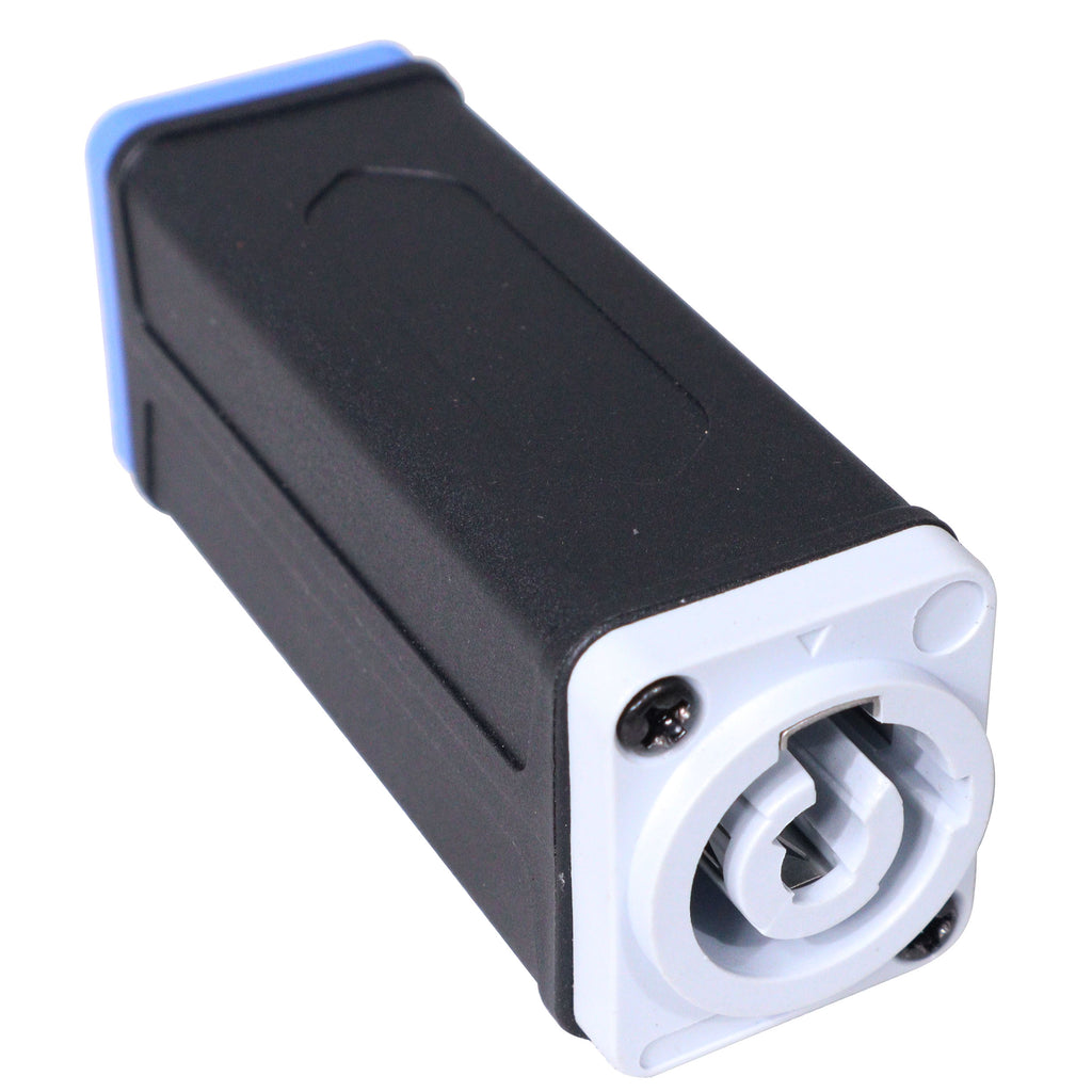 PowerKon cable Coupler Adapter BLUE Power In to GRAY Power Out