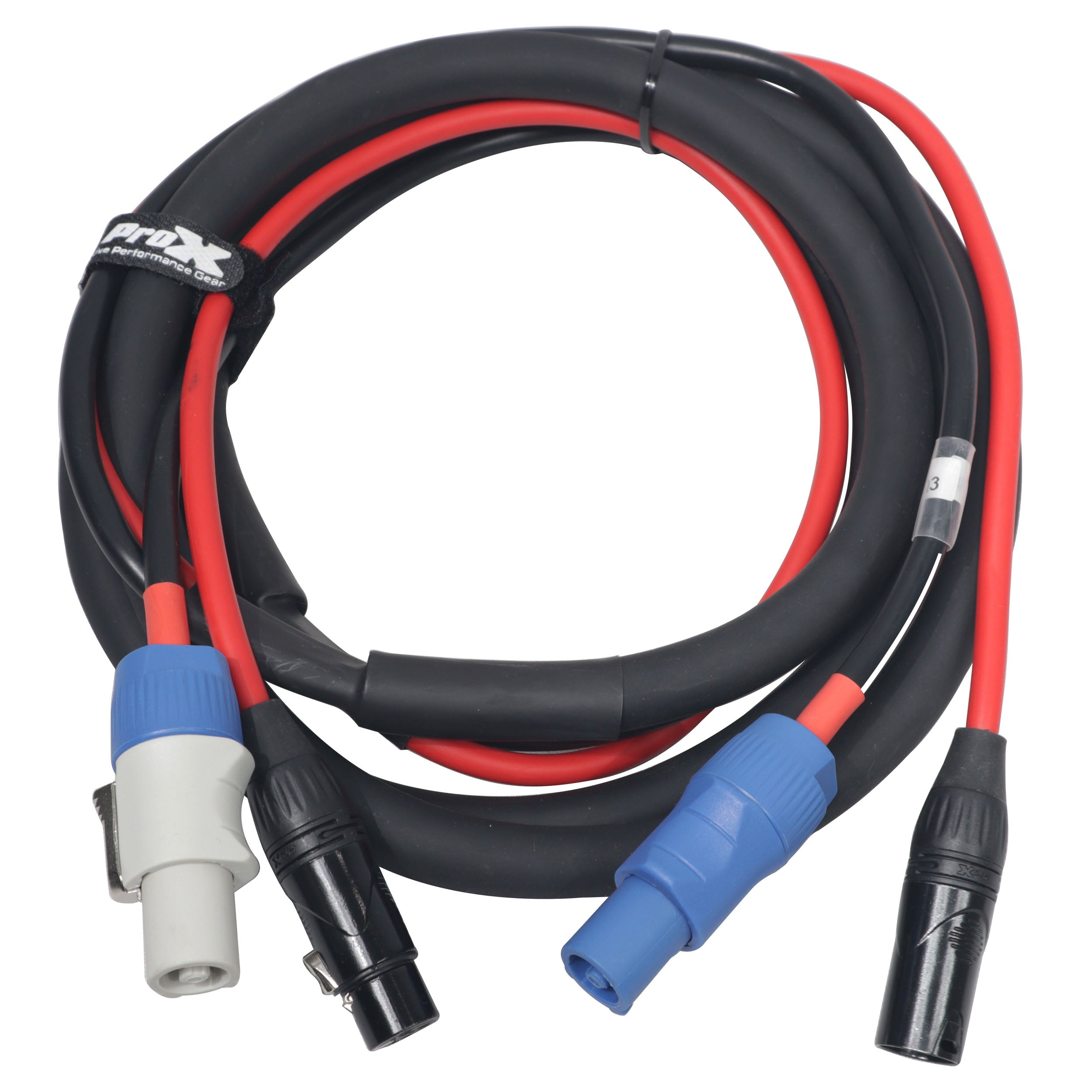 10PCS 10' Ft Dual 14AWG Powerkon to Dual XLR Combo Link Jumper Cable