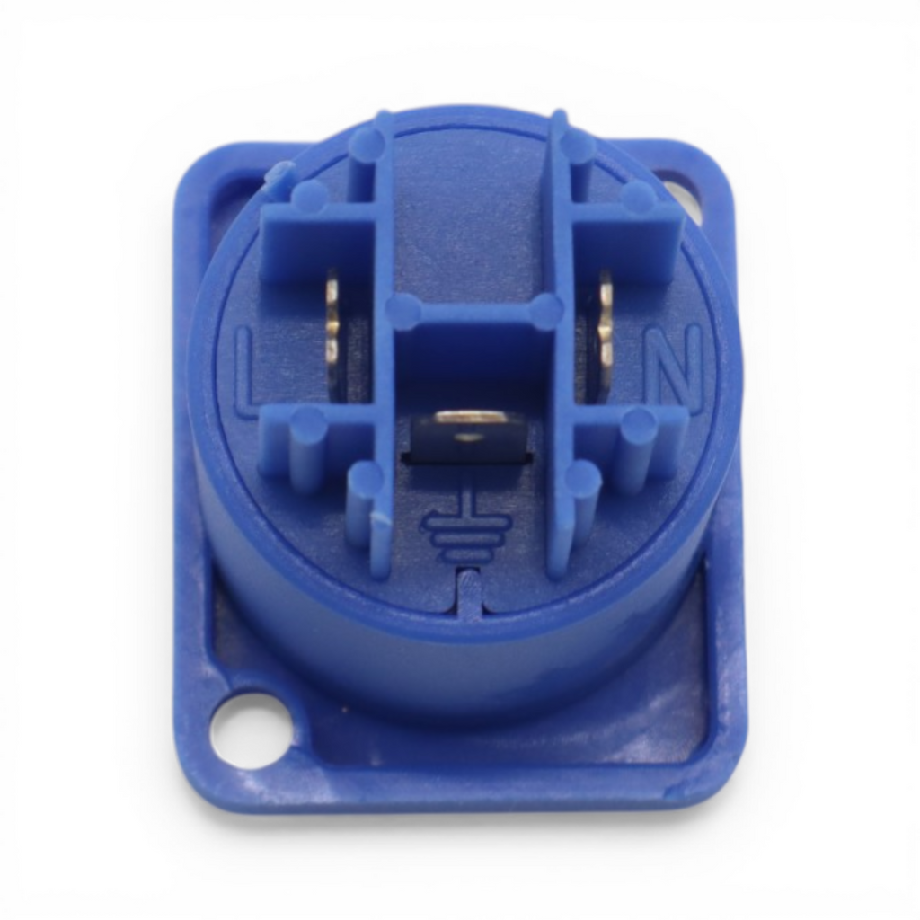 12PCS Panel Mount Blue Power Connection  Compatible Female Connector