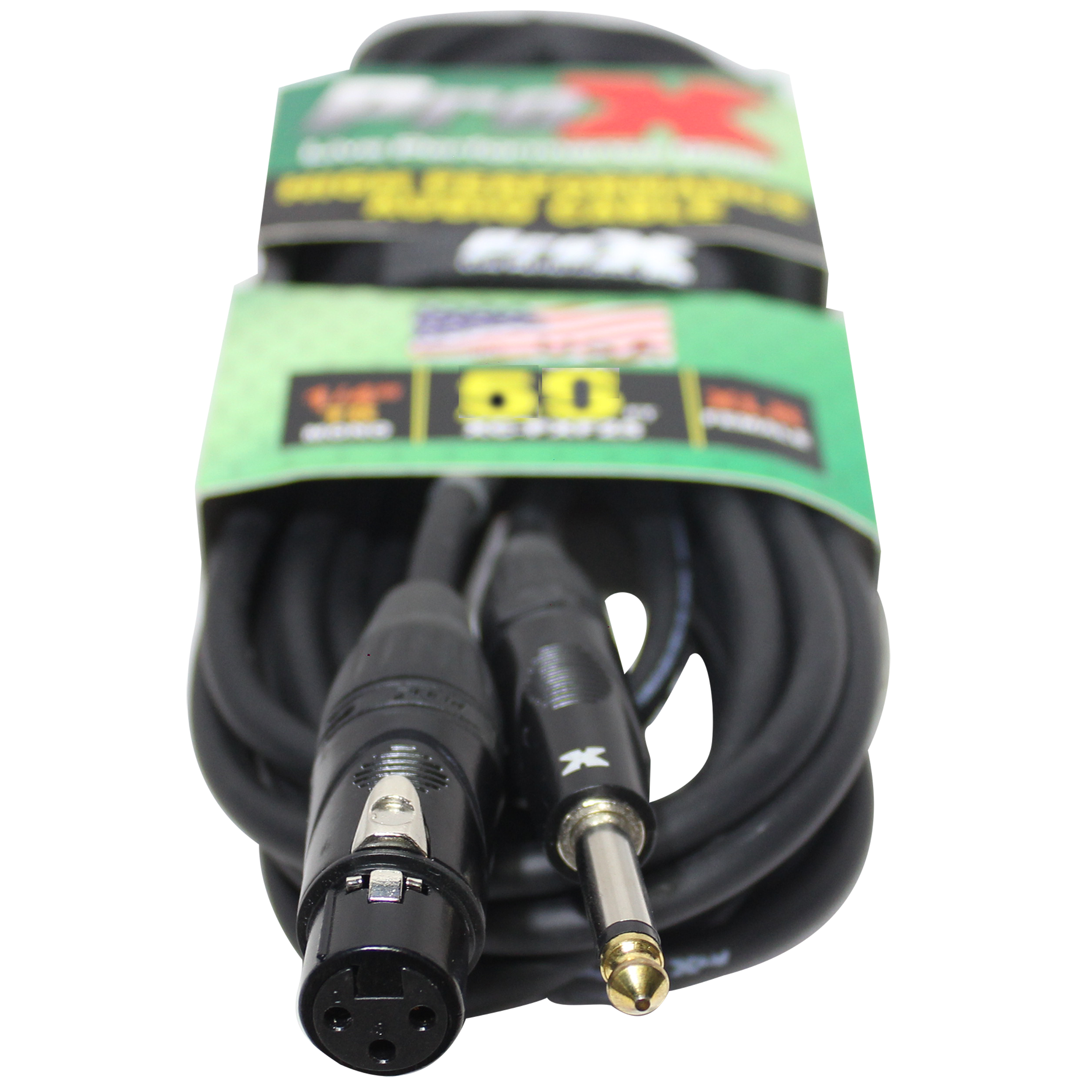 5PCS 50 Ft. Unbalanced 1/4" TS to XLR-F High Performance Audio Cable