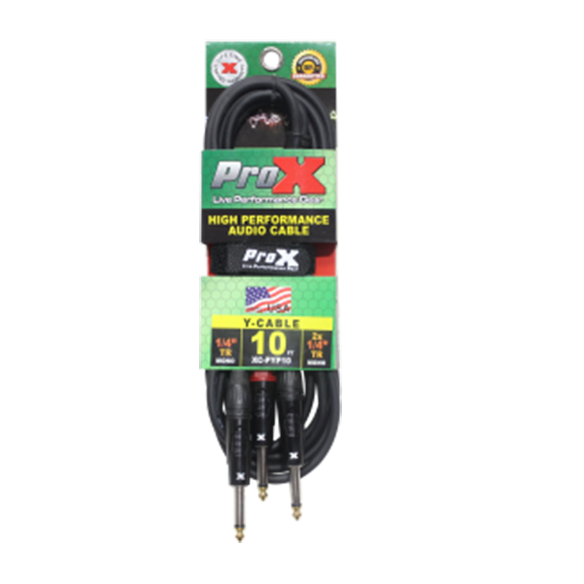 10PCS 10 Ft. 1/4" TS-M to Dual 1/4" TS-M High Performance Audio Cable