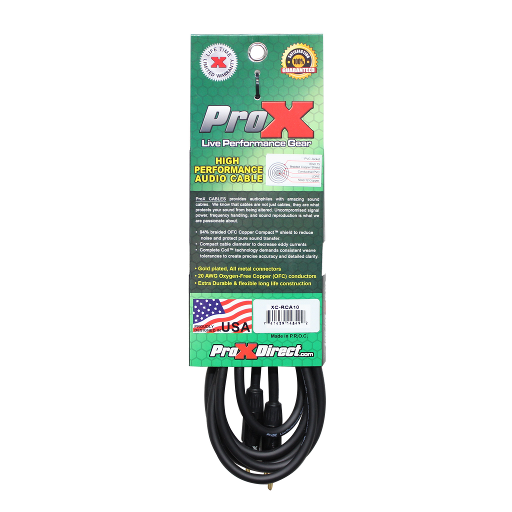 10PCS 10 Ft. High Performance Audio Cable RCA to RCA