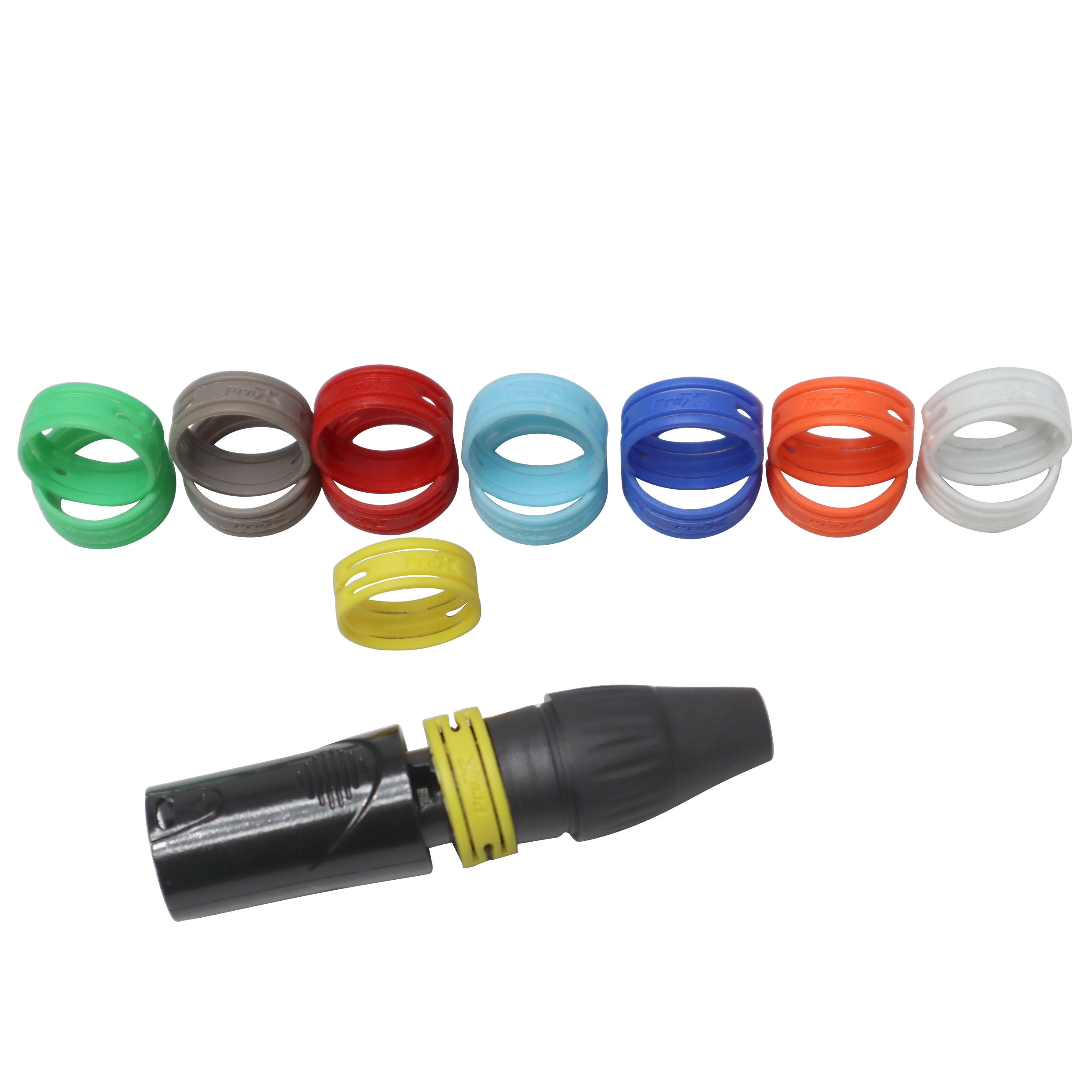 8 Color Ring Replacements for XLR Cables 16 Pack - Identify your cable lenght for all ProX XLR Cables