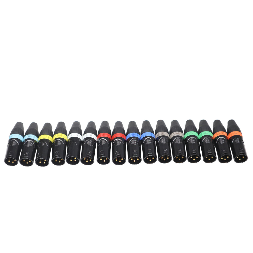 8 Color Ring Replacements for XLR Cables 16 Pack - Identify your cable lenght for all ProX XLR Cables