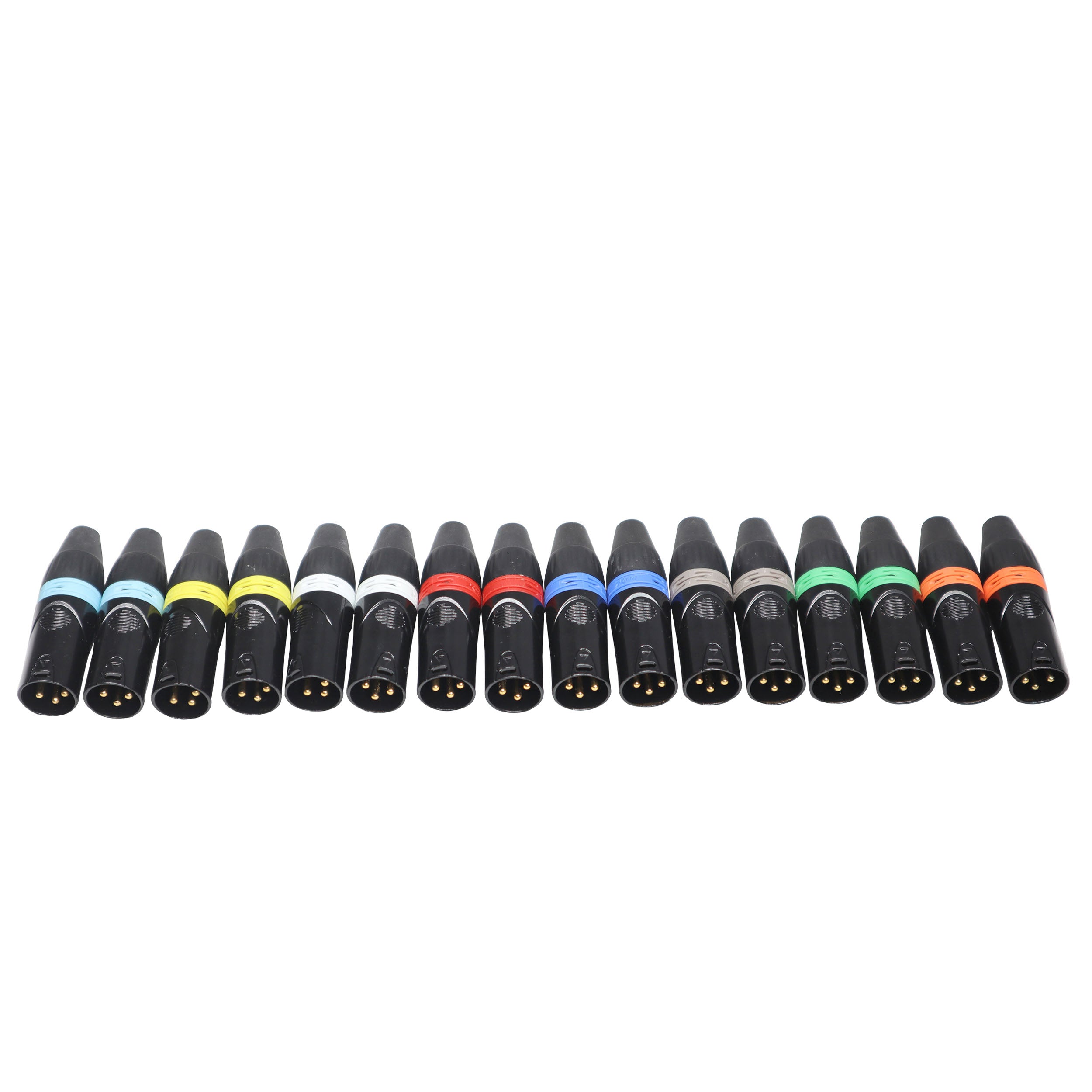 8 Color Ring Replacements for XLR Cables 16 Pack - Identify your cable lenght for all ProX XLR Cables