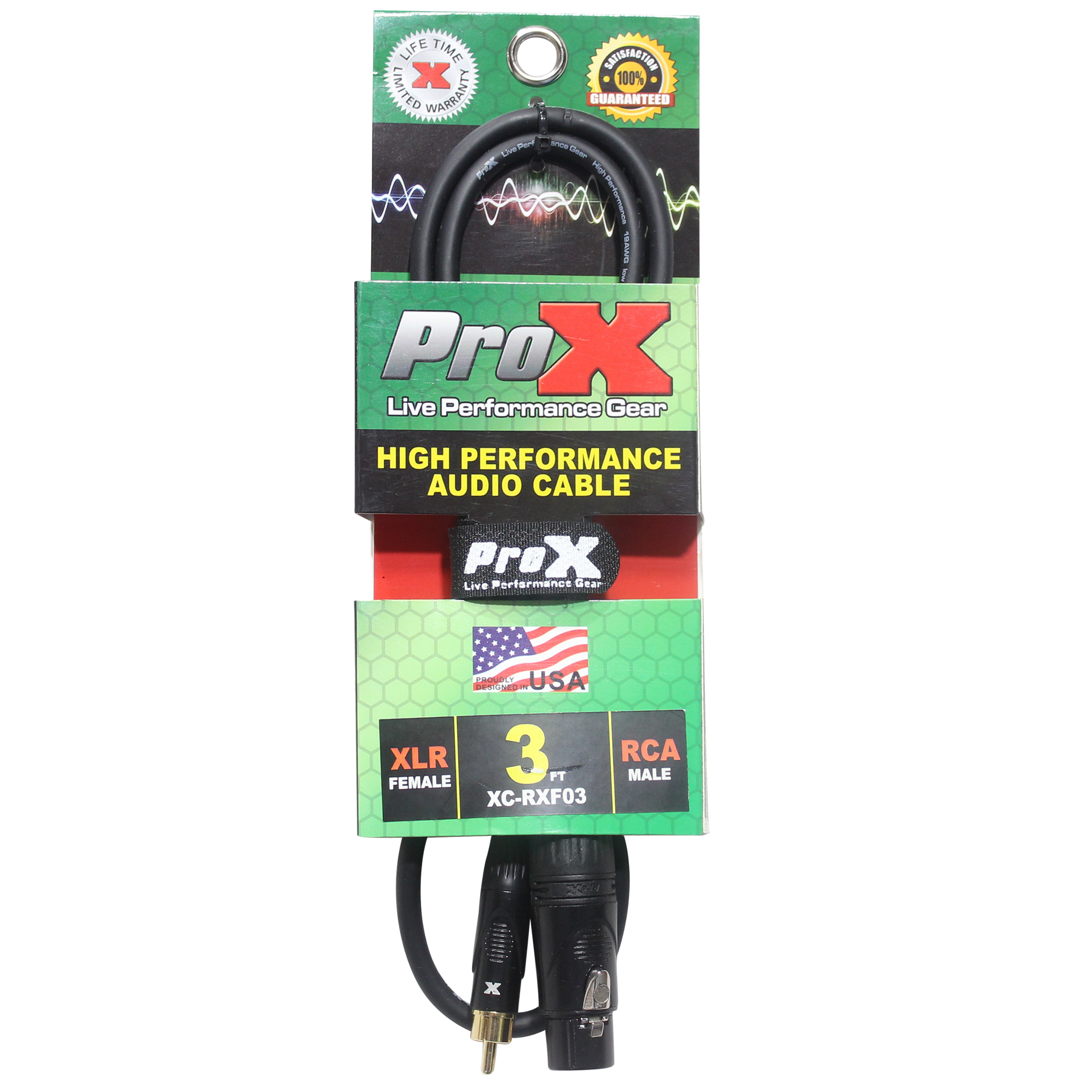 10PCS 3 Ft. Unbalanced RCA to XLR-F High Performance Audio Cable