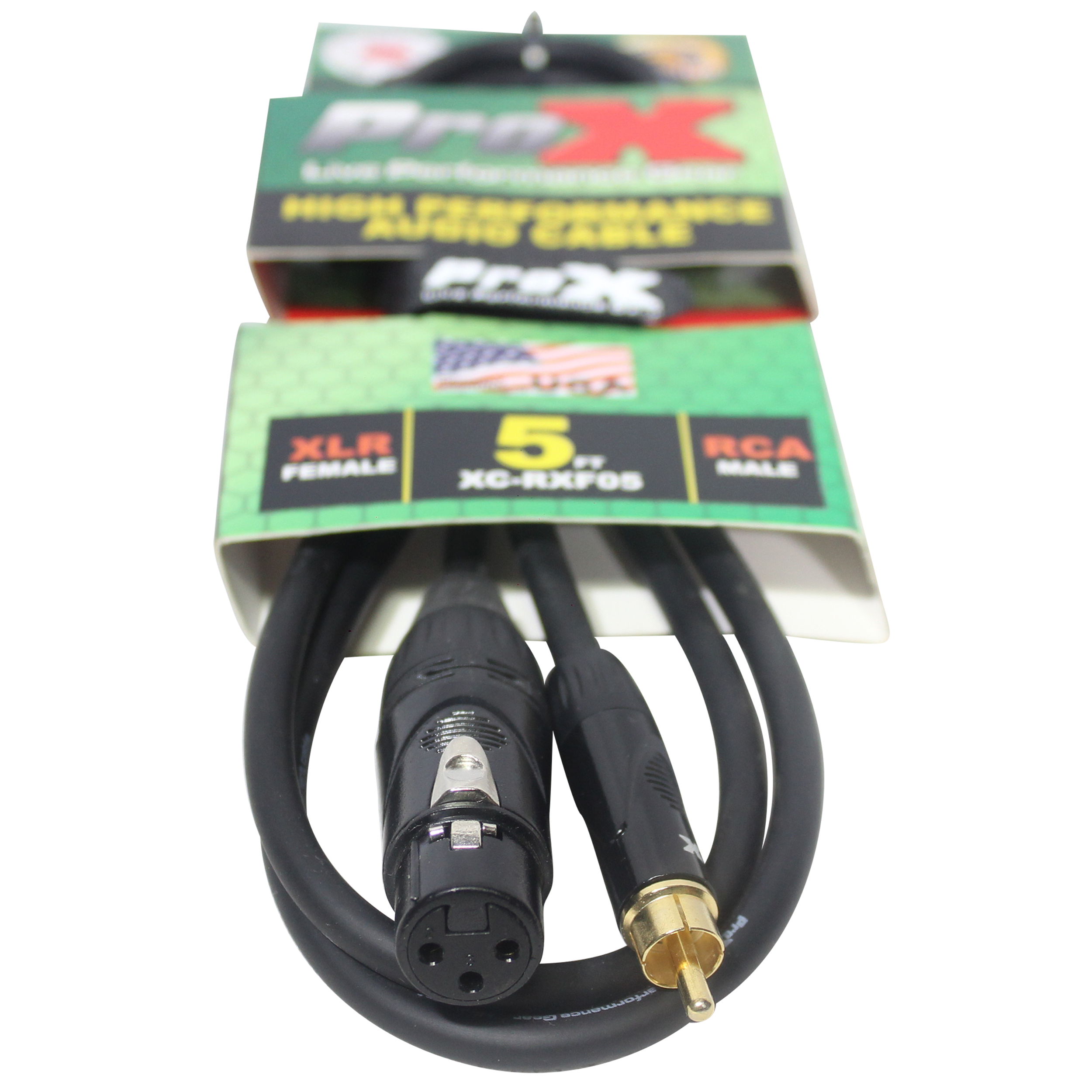 50PCS 5 Ft. Unbalanced RCA to XLR3-F High Performance Audio Cable