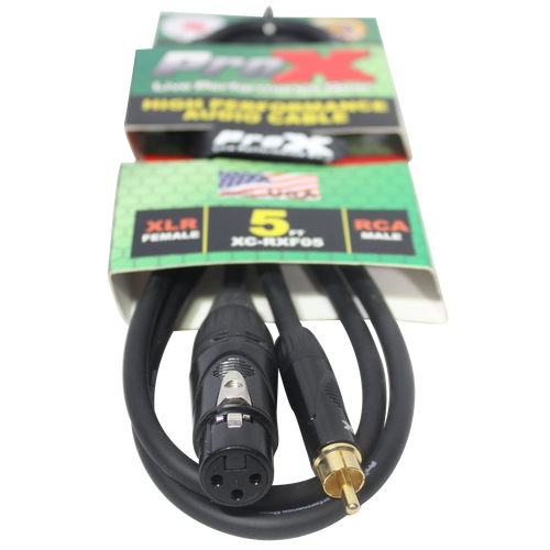10PCS 5 Ft. Unbalanced RCA to XLR3-F High Performance Audio Cable