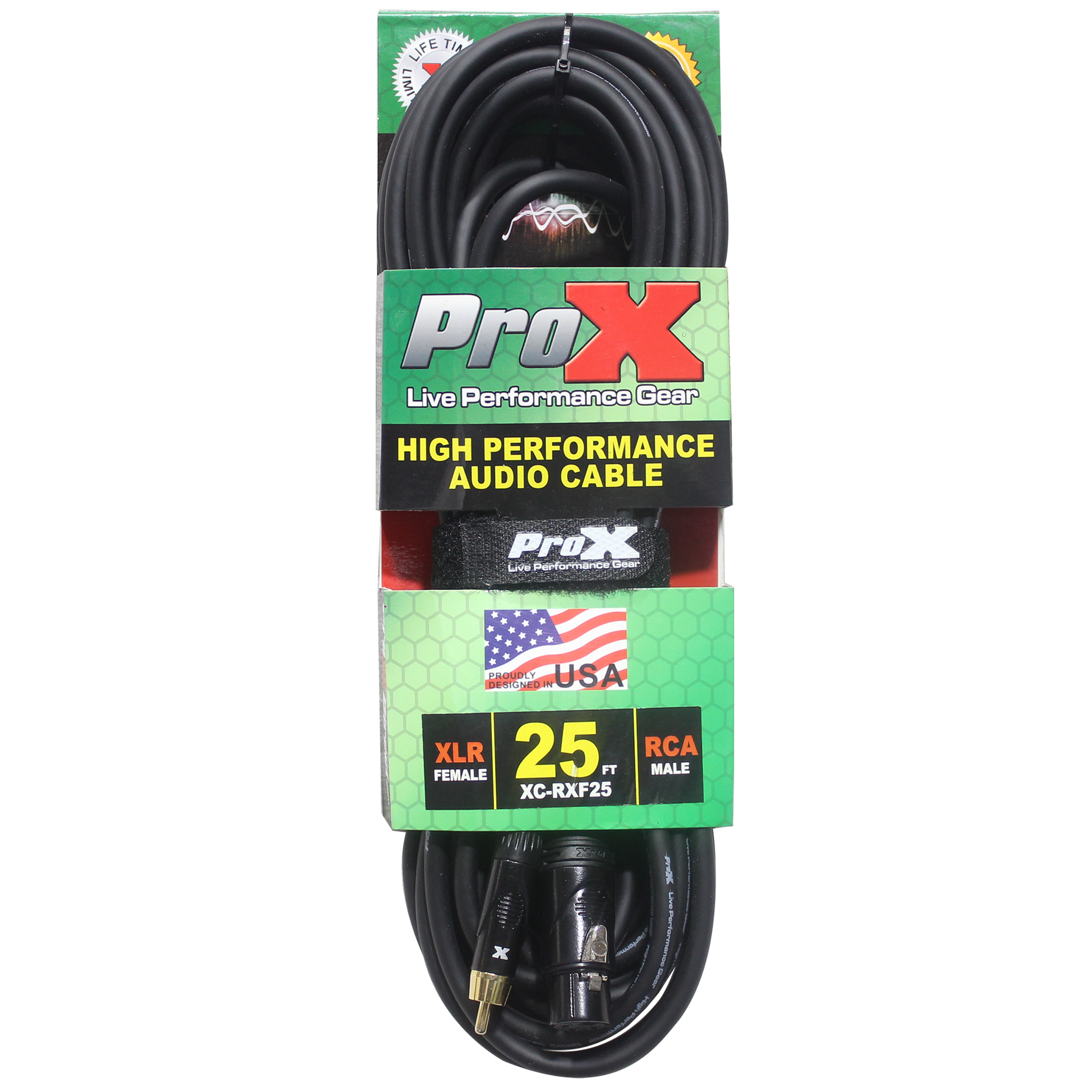 10PCS 25 Ft. Unbalanced RCA to XLR3-F High Performance Audio Cable
