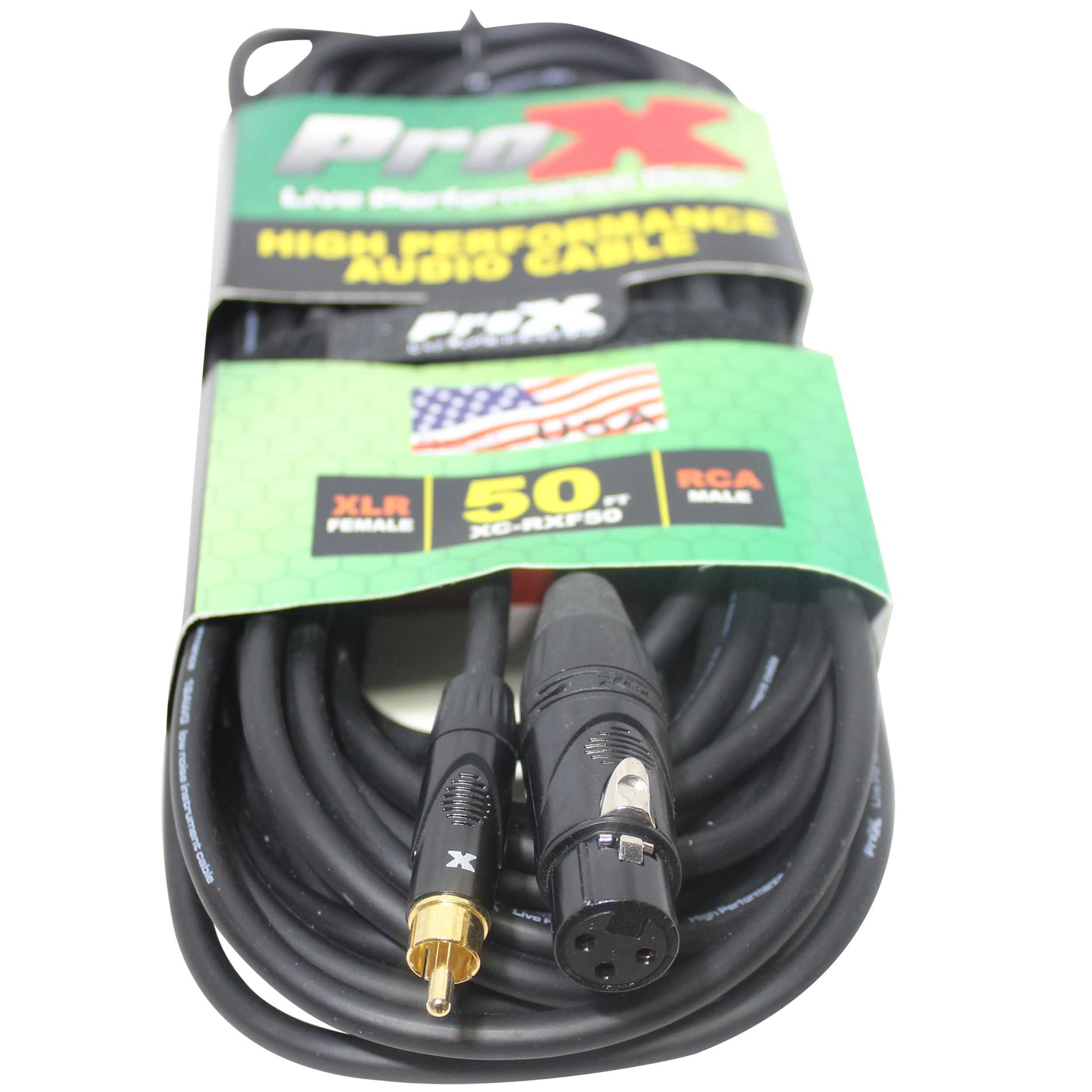 20PCS 50 Ft. Unbalanced RCA to XLR3-F High Performance Audio Cable