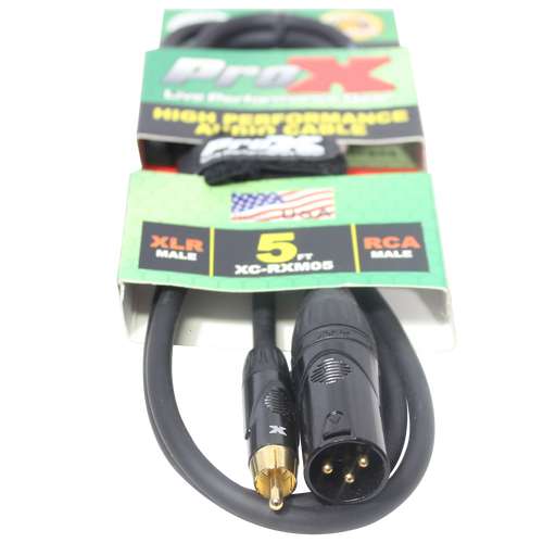 10PCS 5' Ft. High Performance XLR Male to RCA Male Unbalanced Audio Cable