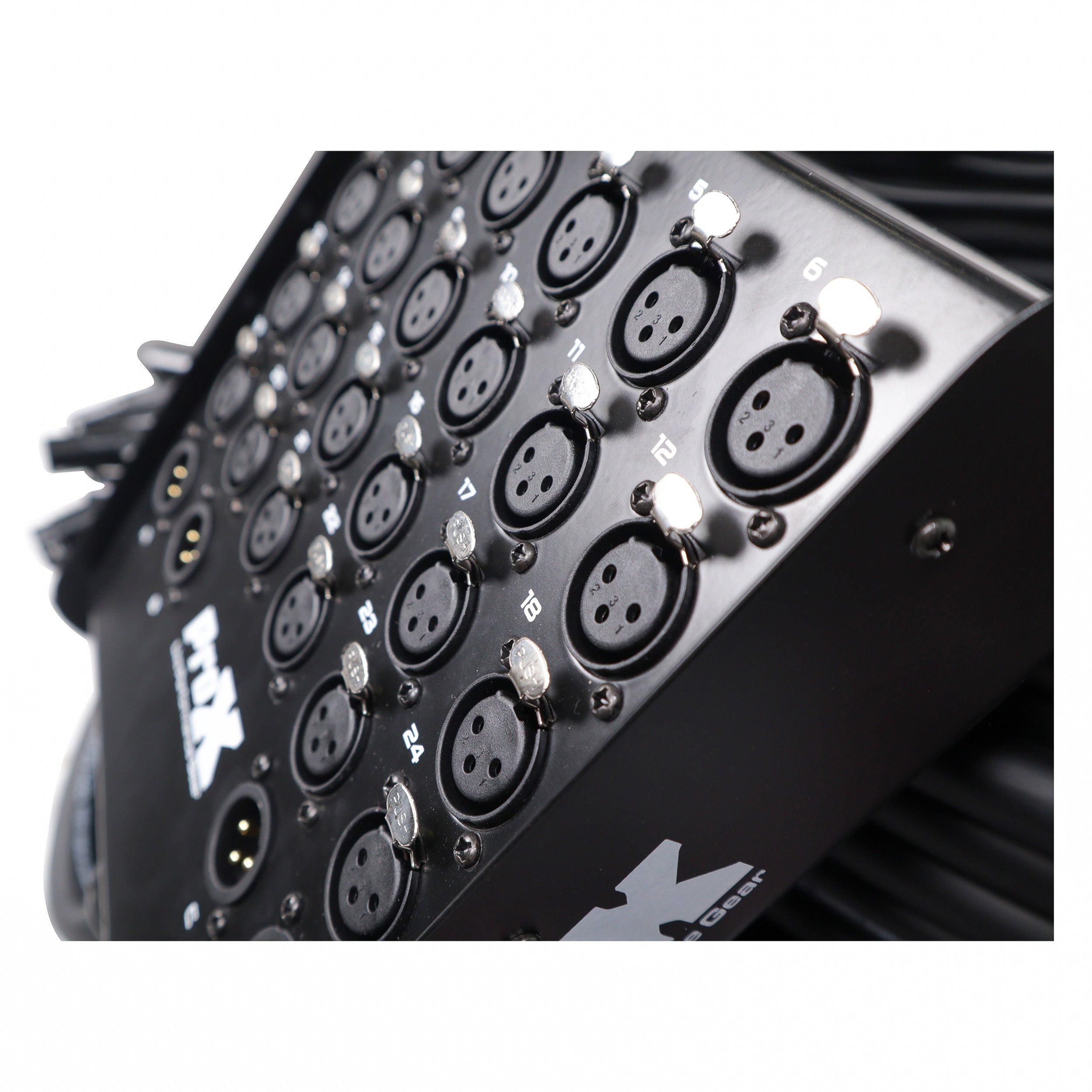150 Ft. XLR Stage Recording Extension Box Snake 24 XLR-F Send Inputs 4 XLR-M Effects Return