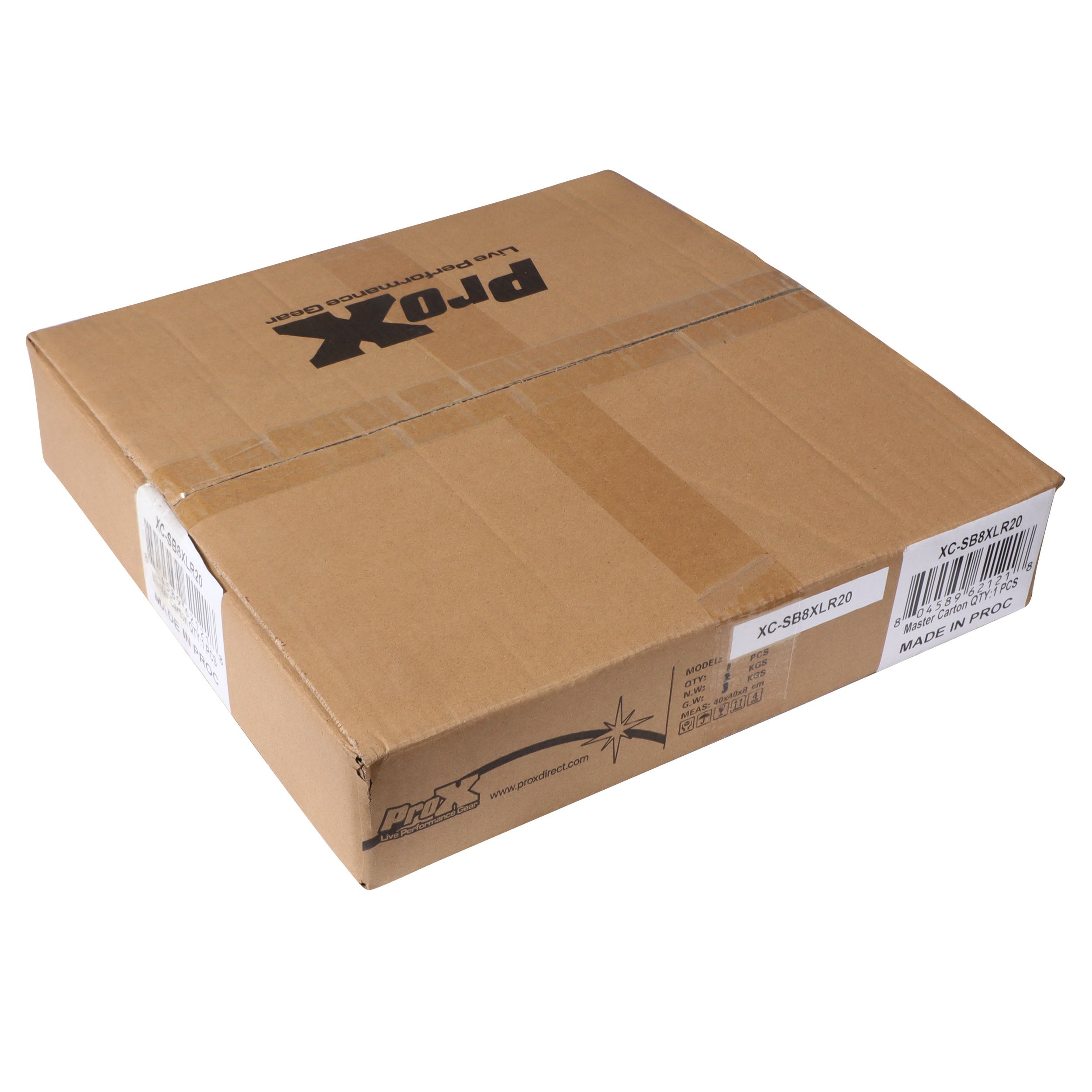 20 Ft. XLR Stage Recording Extension Box Snake 8 XLR-F Send Inputs