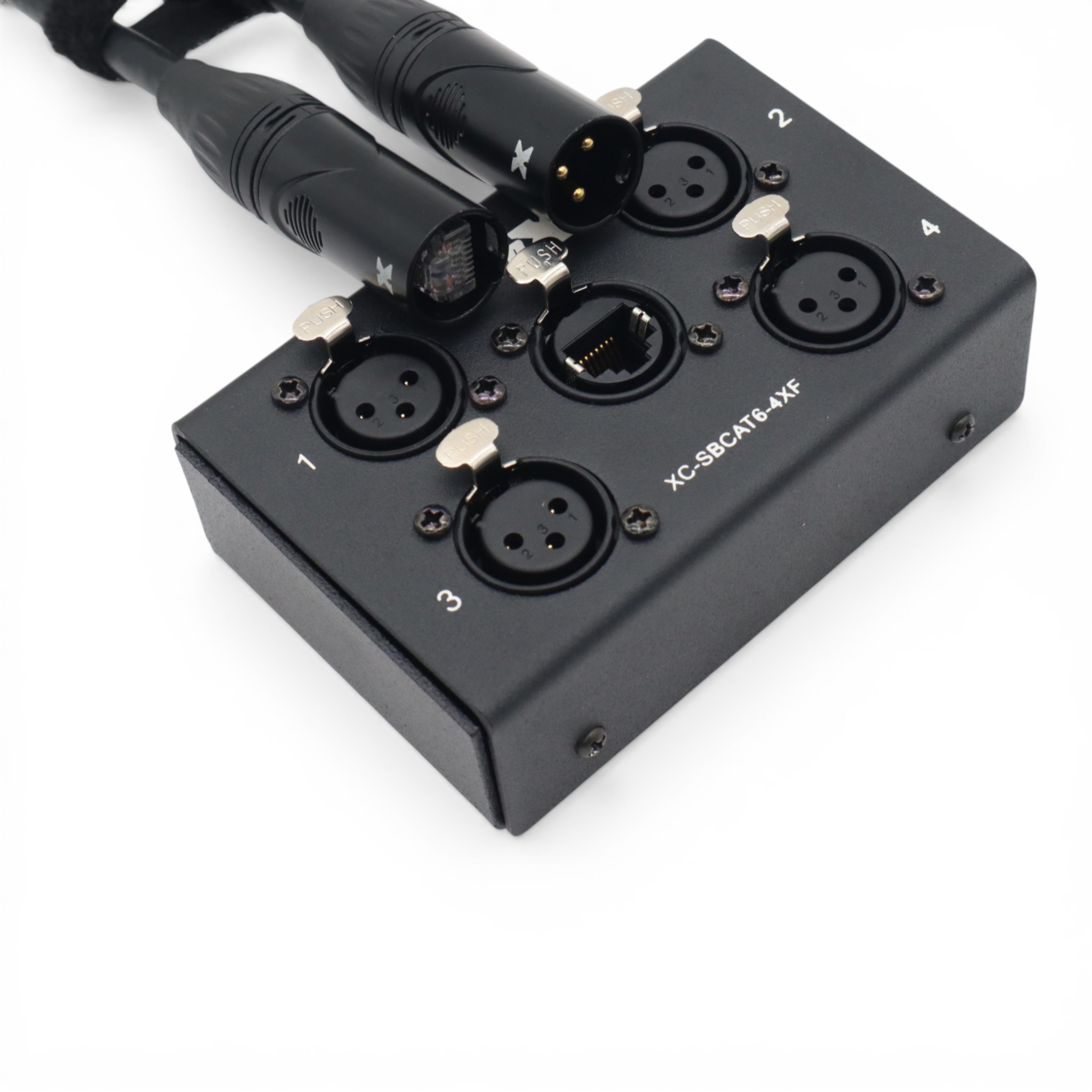 4 Channel XLR-F CAT6 Audio/DMX Portable Snake Box