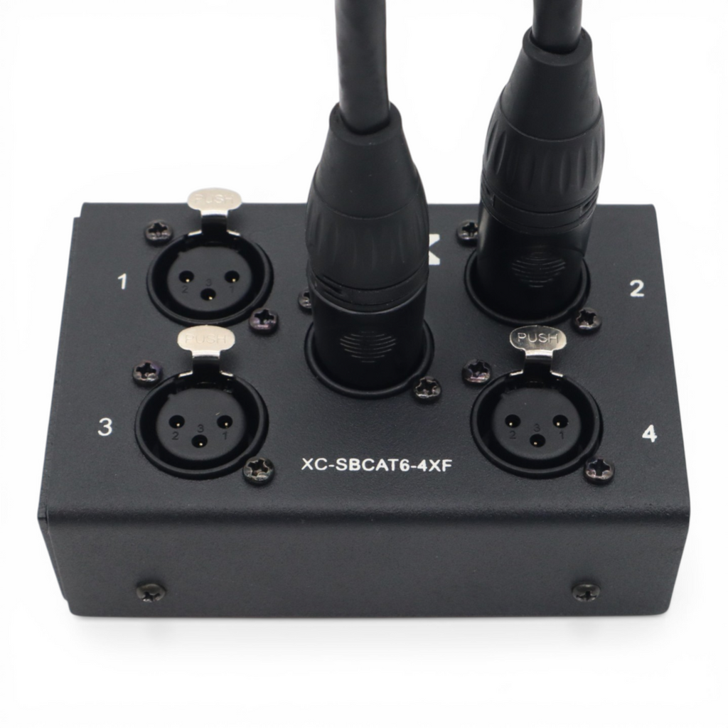 4 Channel XLR-F CAT6 Audio/DMX Portable Snake Box