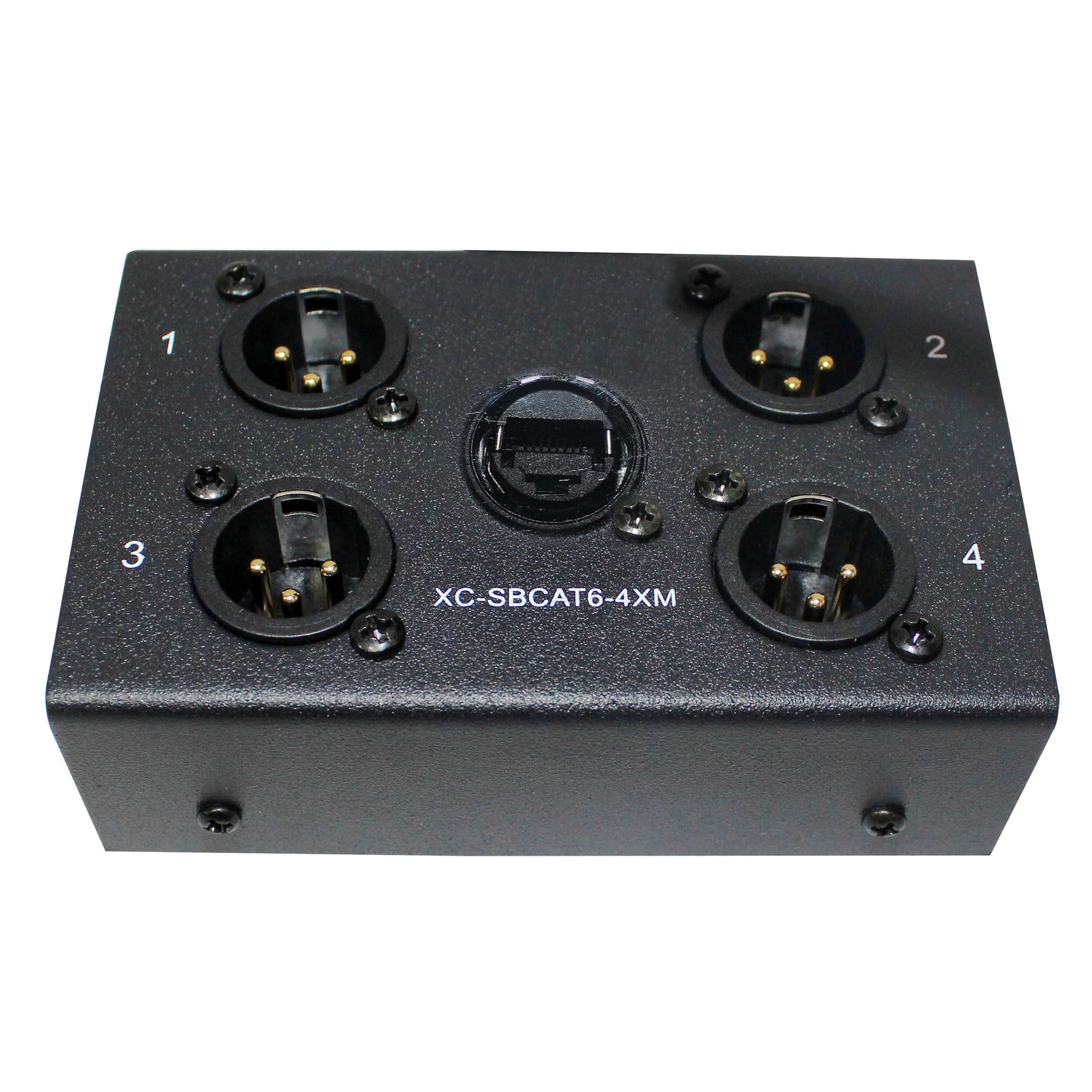 4 Channel XLR-M CAT6 Audio/DMX Portable Snake Box