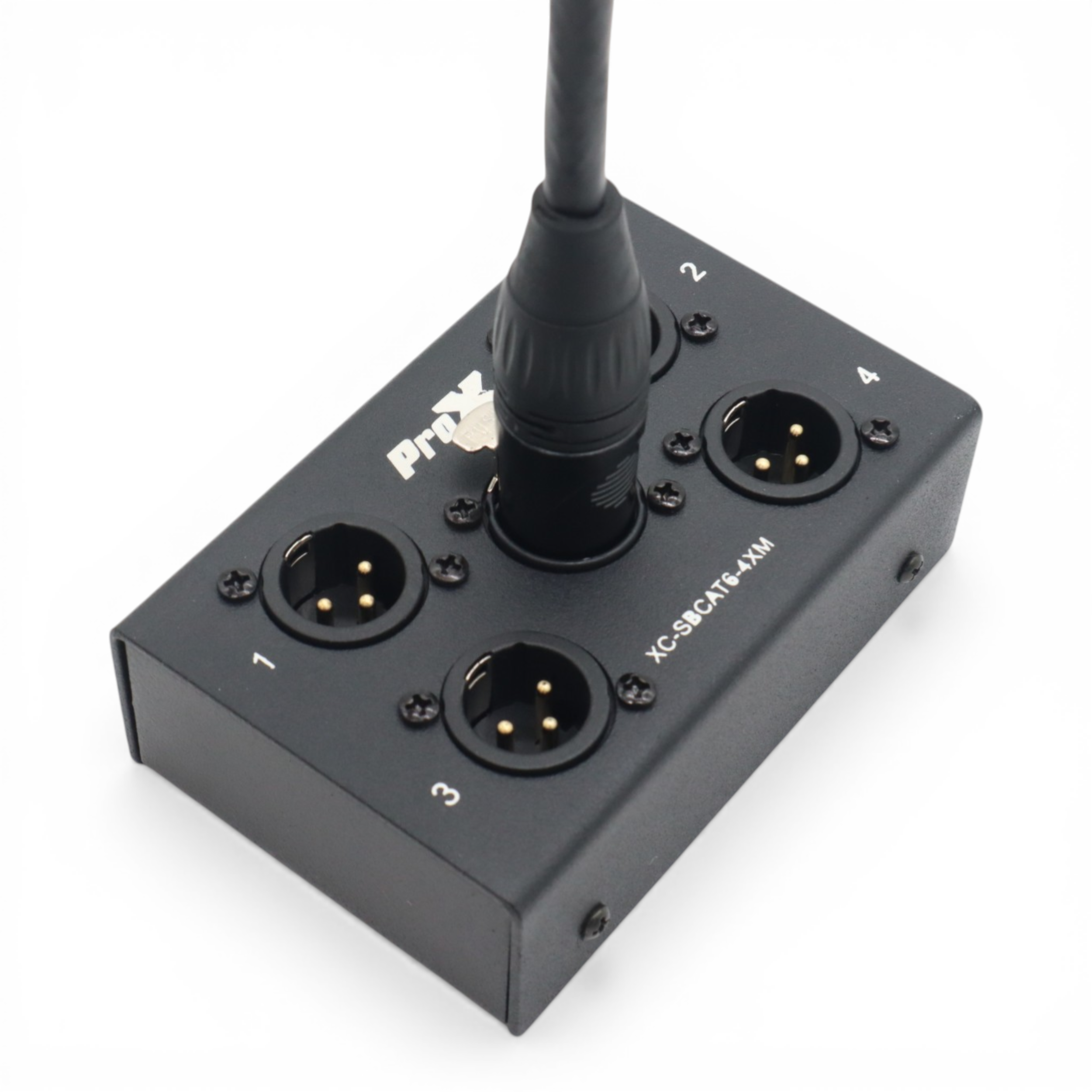 4 Channel XLR-M CAT6 Audio/DMX Portable Snake Box
