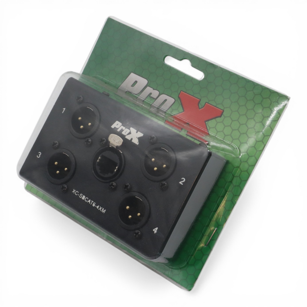 4 Channel XLR-M CAT6 Audio/DMX Portable Snake Box