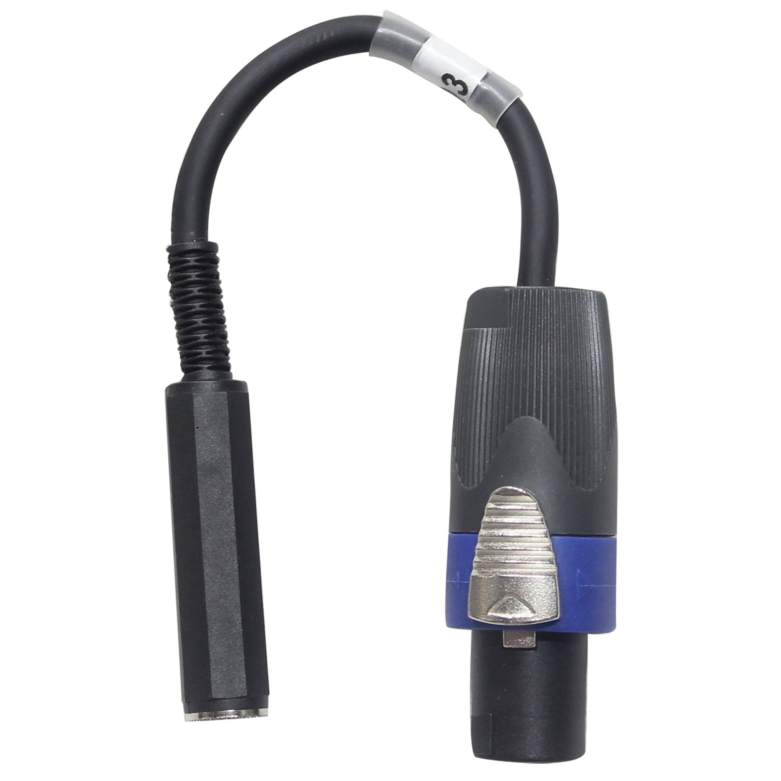 6" Speaker Twist connector Male  to 1/4" TS-F Female High Performance Speaker Cable