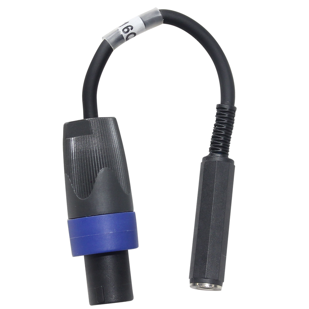 6" Speaker Twist connector Male  to 1/4" TS-F Female High Performance Speaker Cable