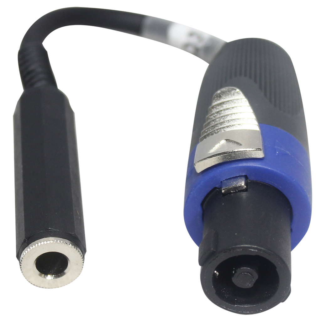 6" Speaker Twist connector Male  to 1/4" TS-F Female High Performance Speaker Cable