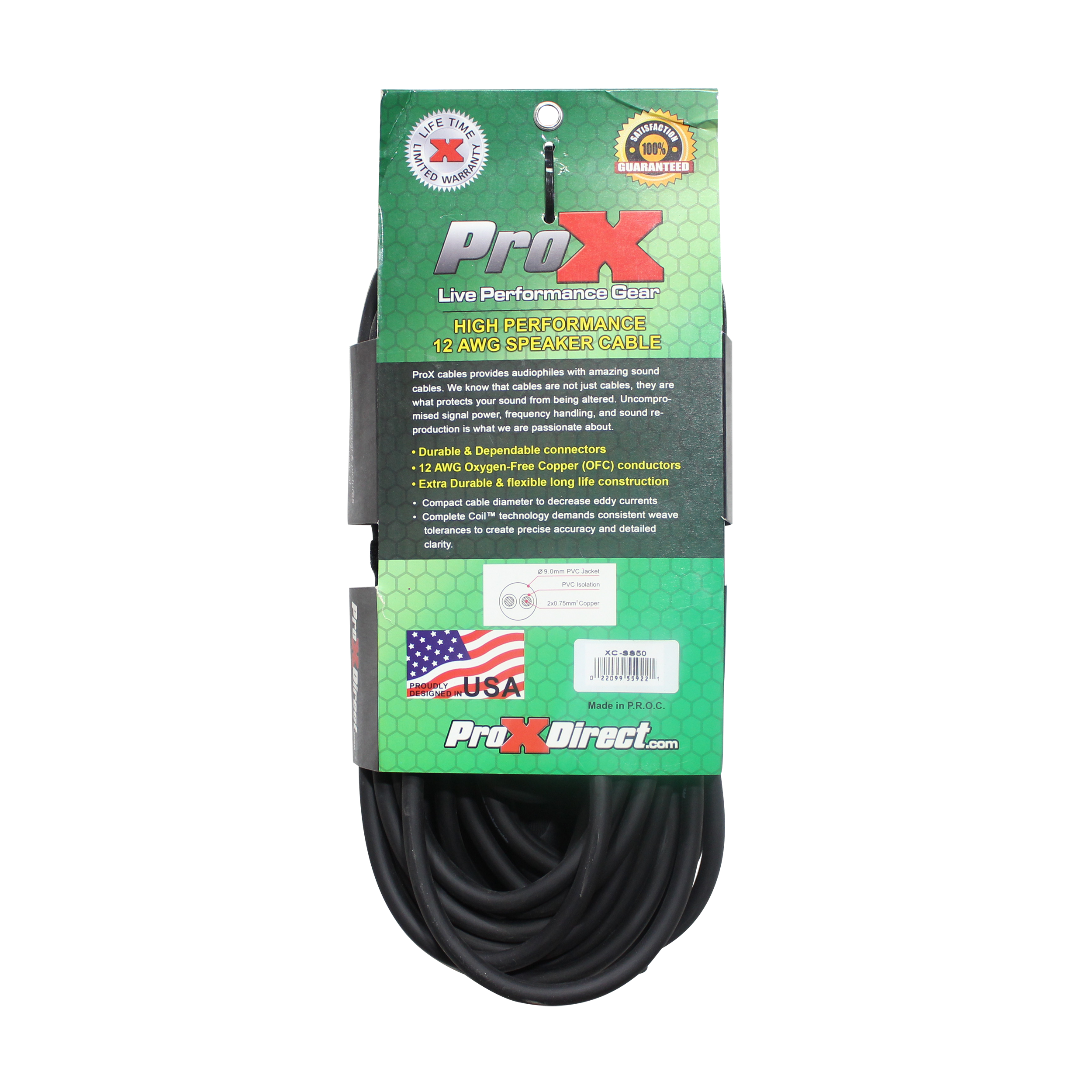 5PCS 50 Ft. SpeakOn to SpeakOn 2 Conductor 12AWG High Performance Speaker Cable