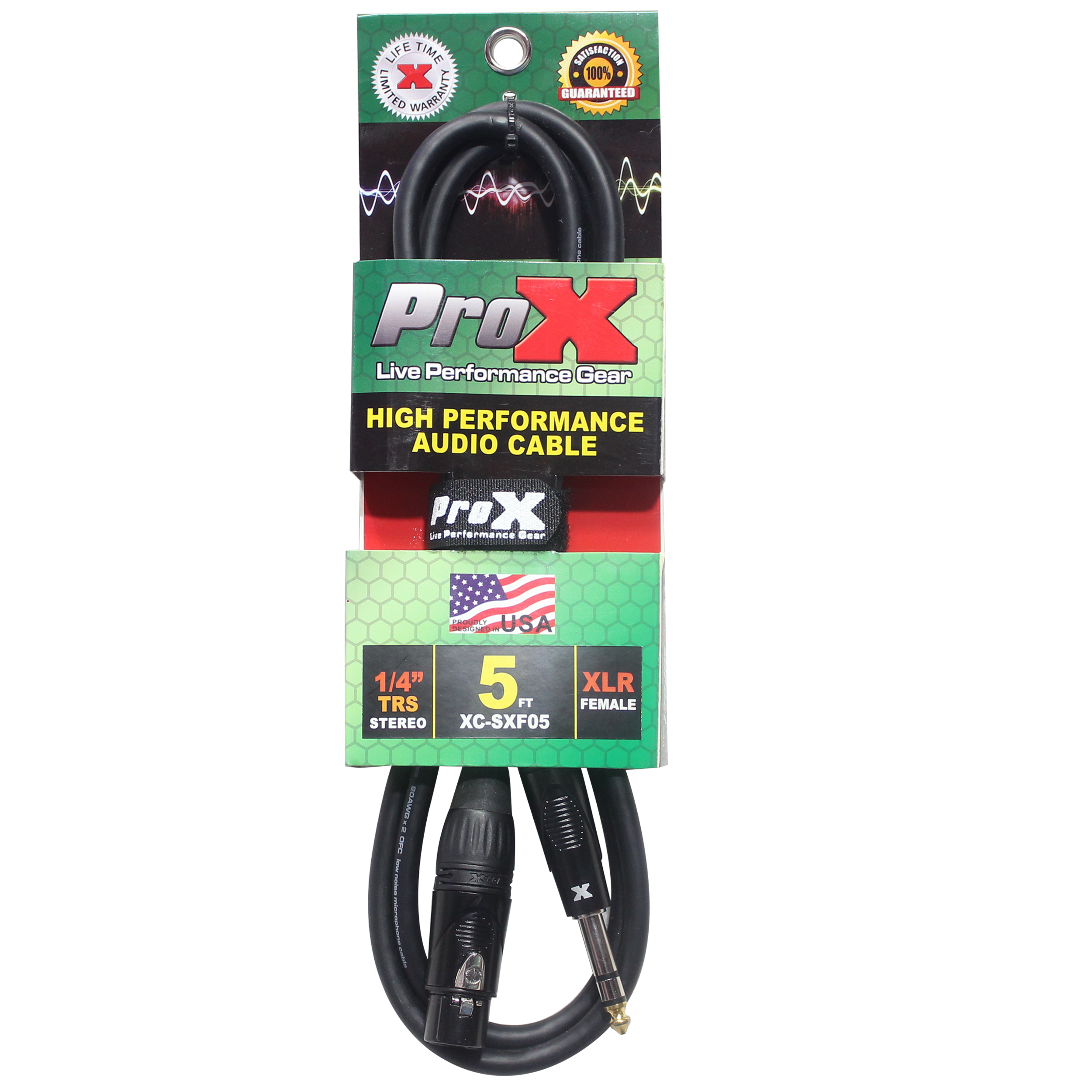50PCS 5 Ft. Balanced 1/4" TRS-M to XLR-F High Performance Audio Cable