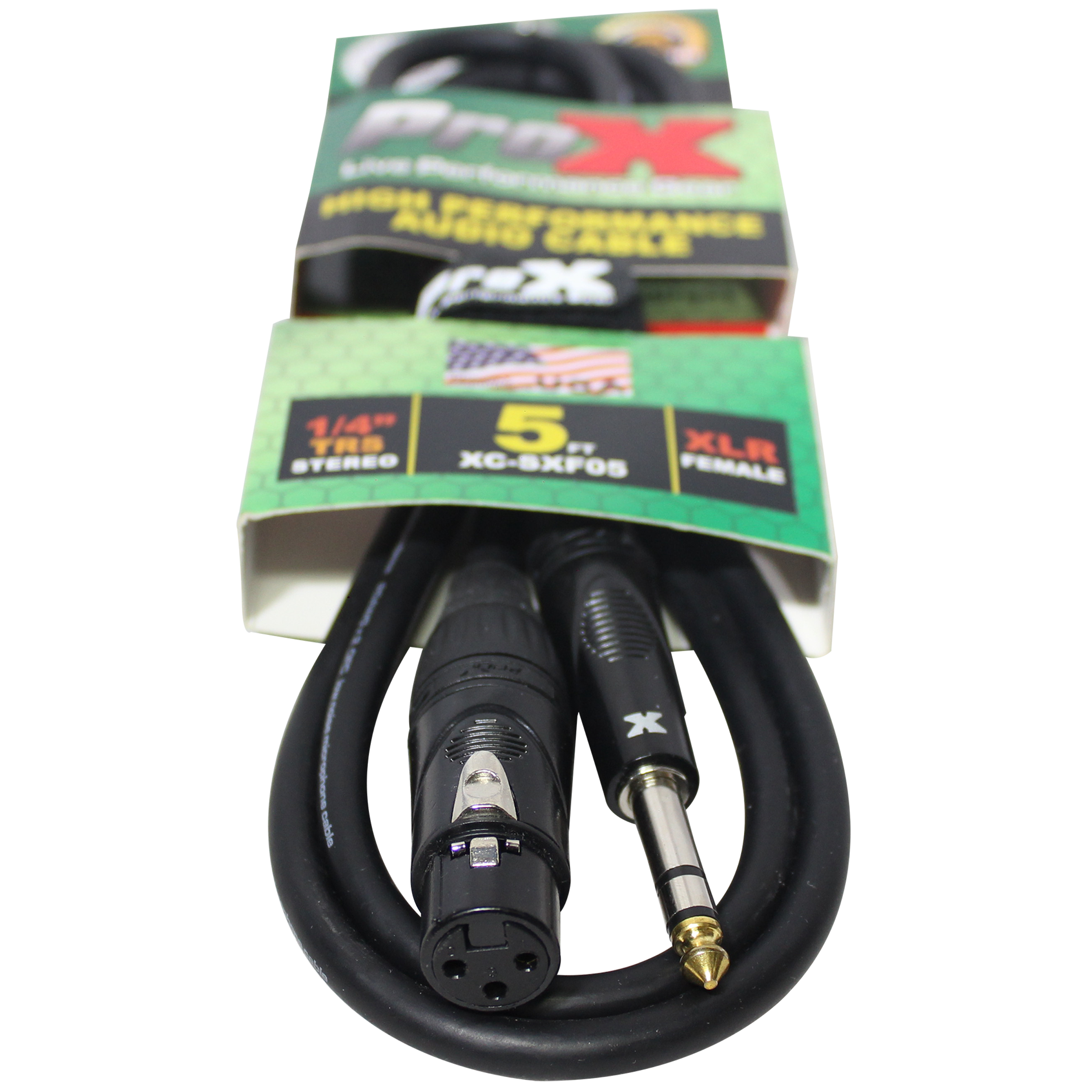 10PCS 5 Ft. Balanced 1/4" TRS-M to XLR-F High Performance Audio Cable
