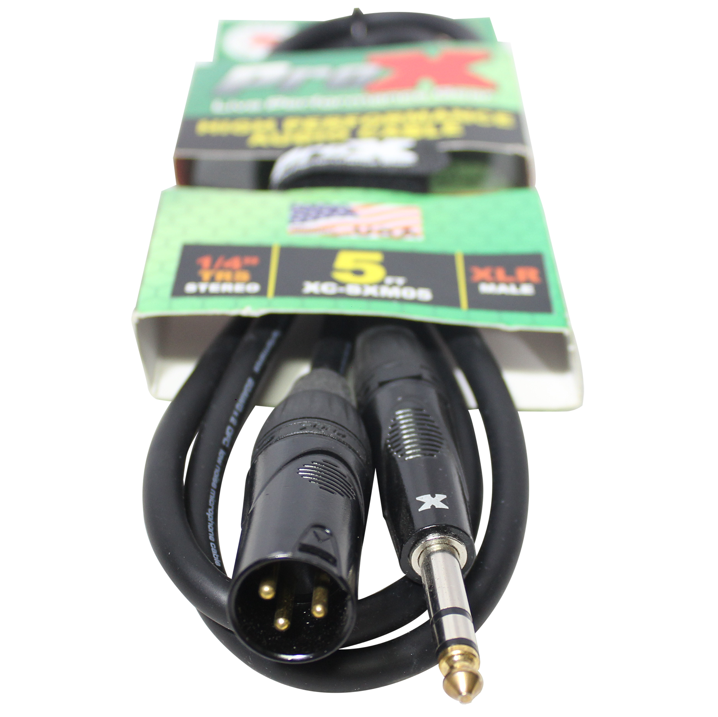 10PCS 5 Ft. Balanced XLR3-M to 1/4" TRS-M High Performance Audio Cable