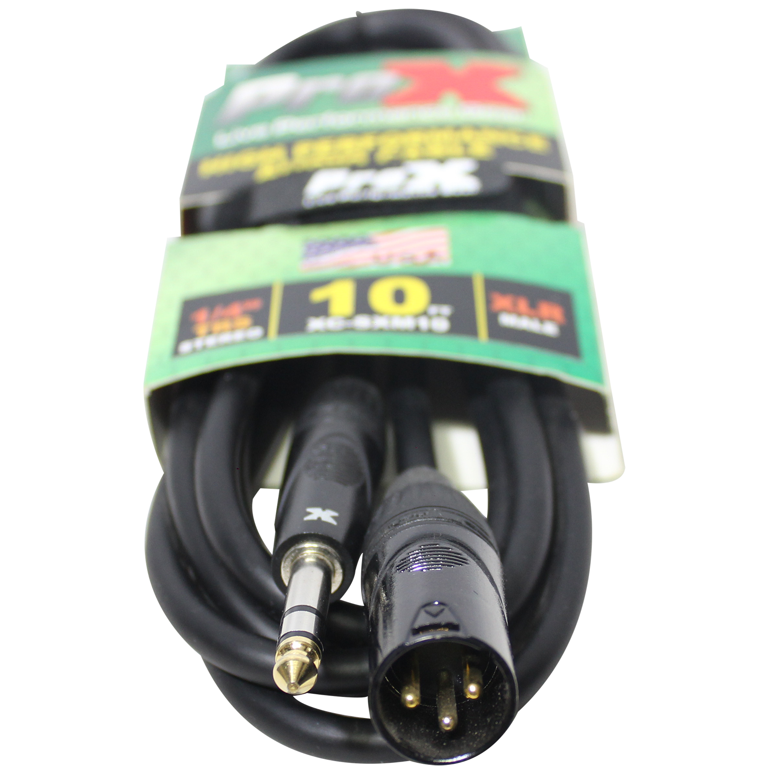 10 Ft. Balanced XLR3-M to 1/4 TRS-M High Performance Audio Cable