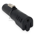 12PCS Edison Nema 515R Female to True1 Male Black locking Connector Power Coupler Adapter