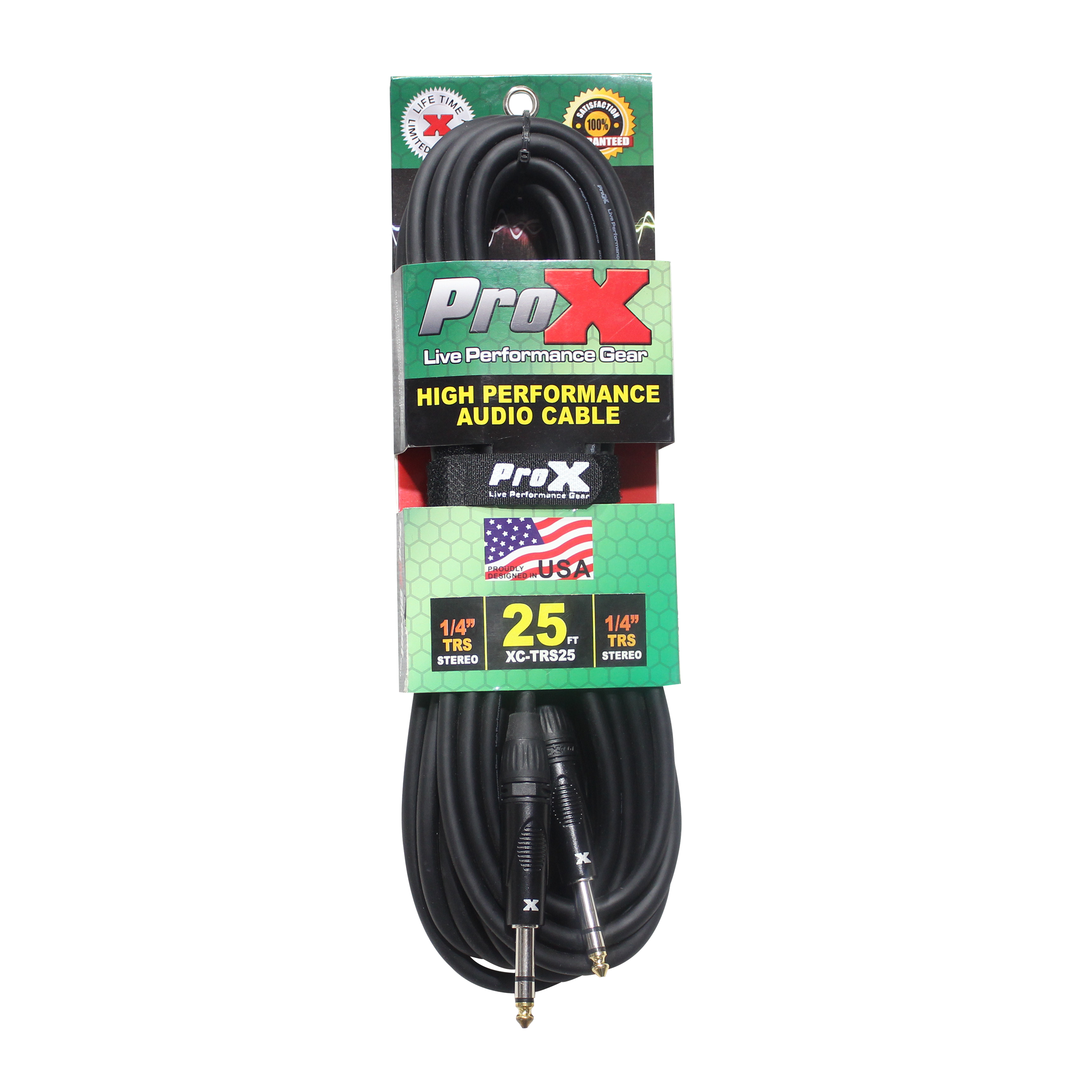 40PCS 25 Ft. Balanced  1/4" TRS-M to TRS-M High Performance Audio Cable