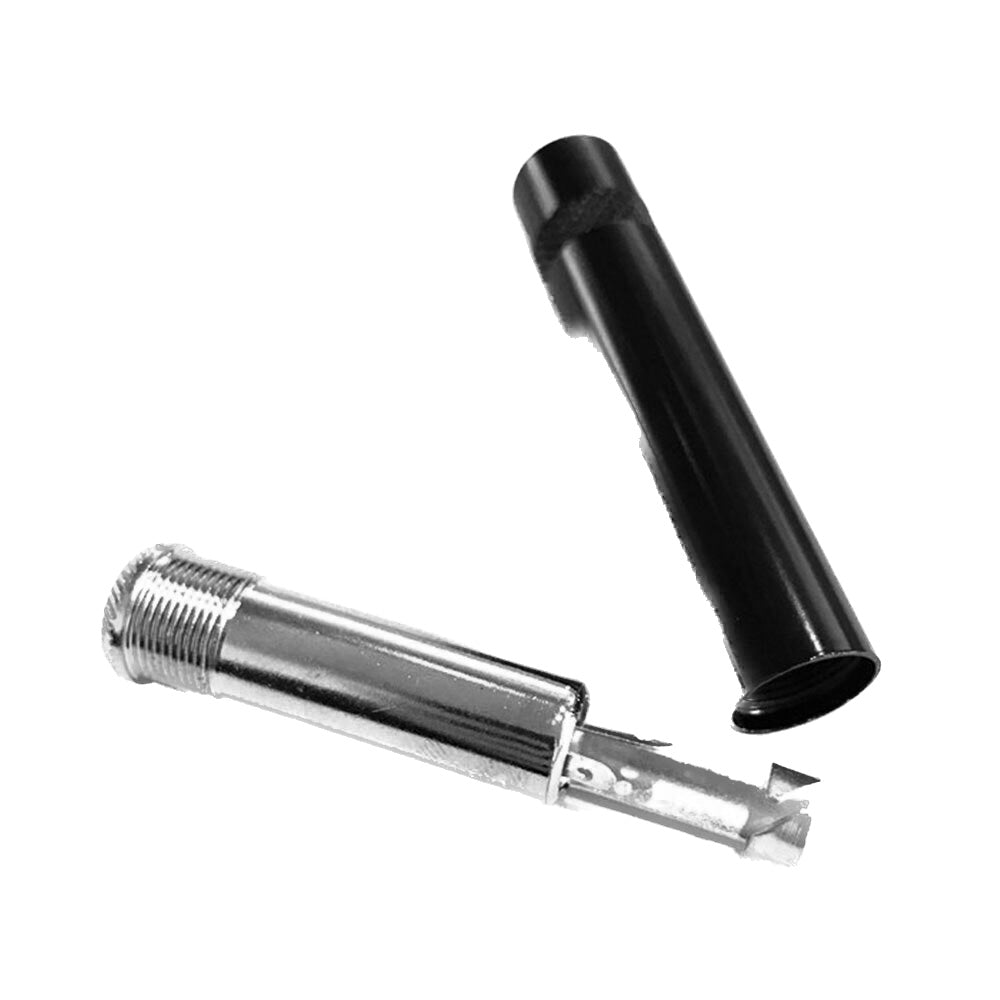 2-Pack of 1/4 in. Female Mono Instrument Jack Connector Adapter Coupler Tip