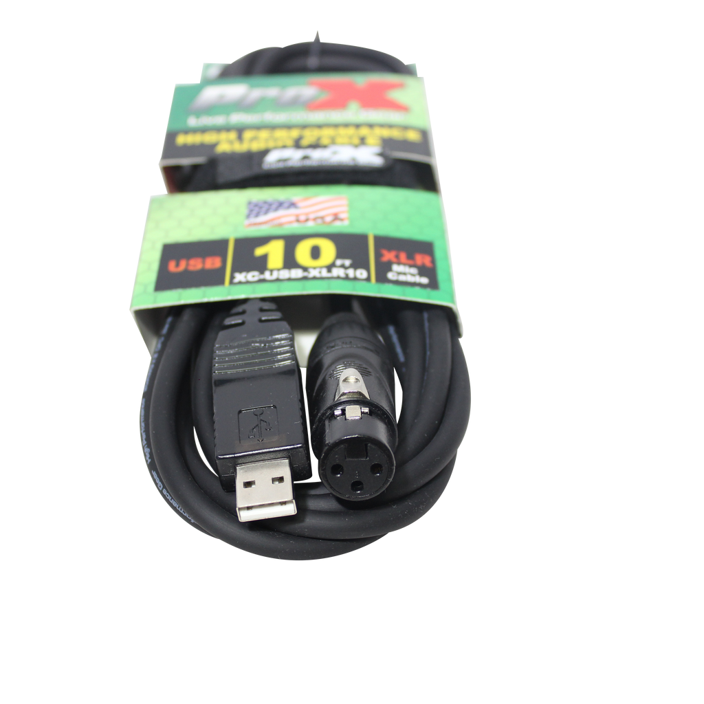 10 Ft XLR-F to USB High Performance Audio Cable