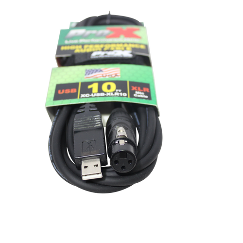 10 Ft XLR-F to USB High Performance Audio Cable