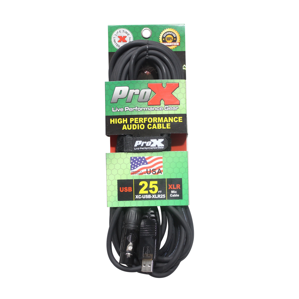 25 Ft XLR-F to USB High Performance Audio Cable
