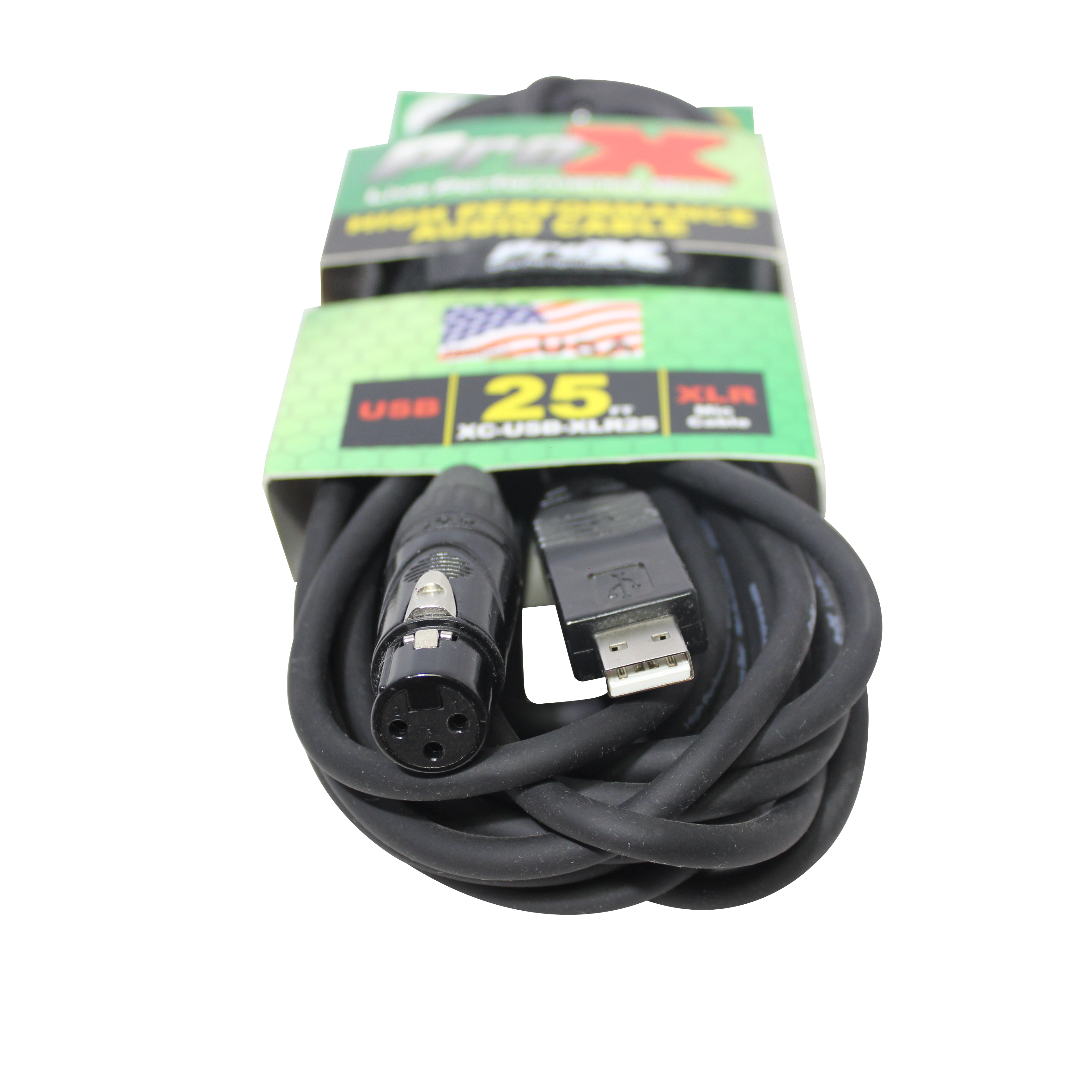 10PCS 25 Ft XLR-F to USB High Performance Audio Cable