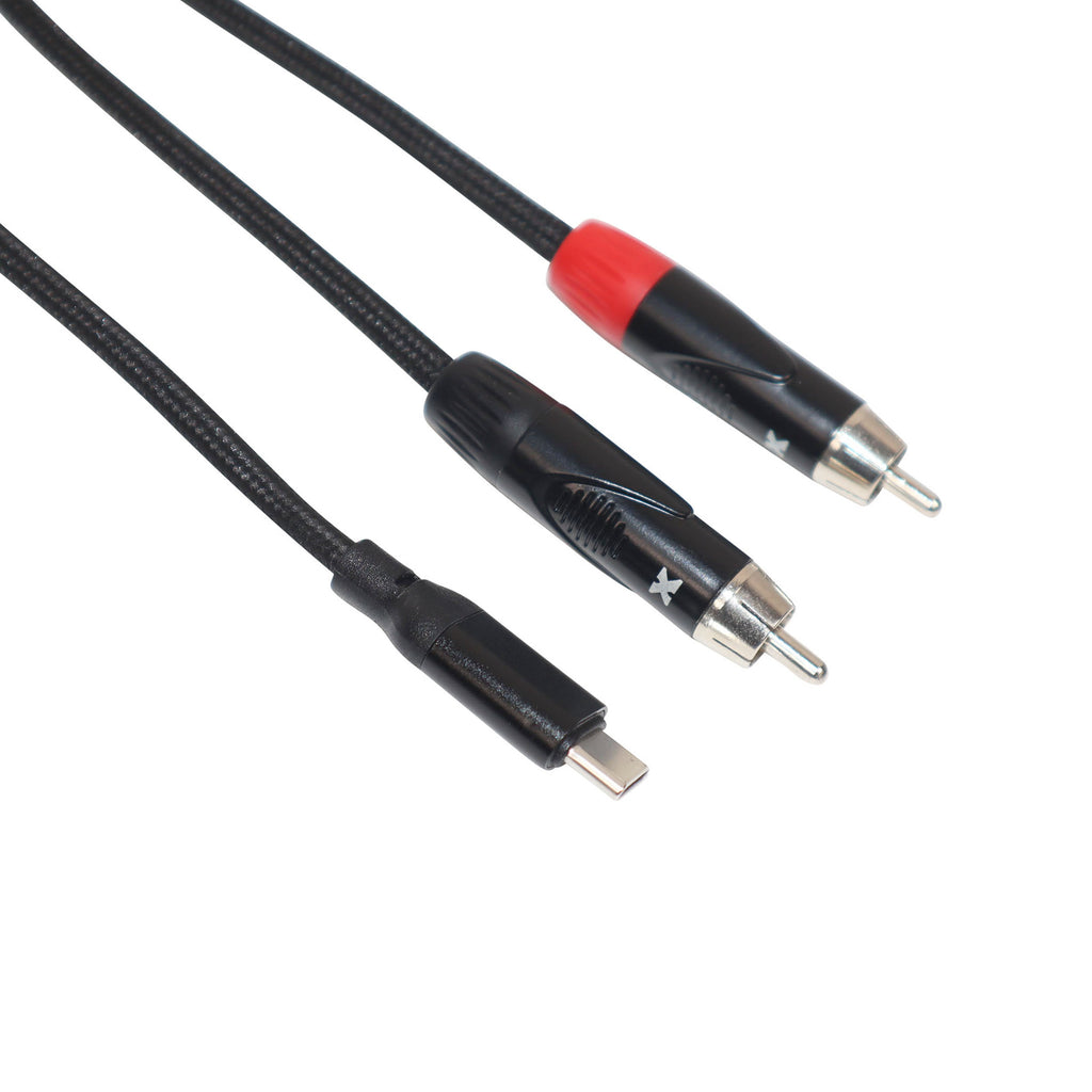 6FT USB-C to Dual RCA Smartphone and Laptop to Mixer, Amplifier, Powered Speaker and Console Interface