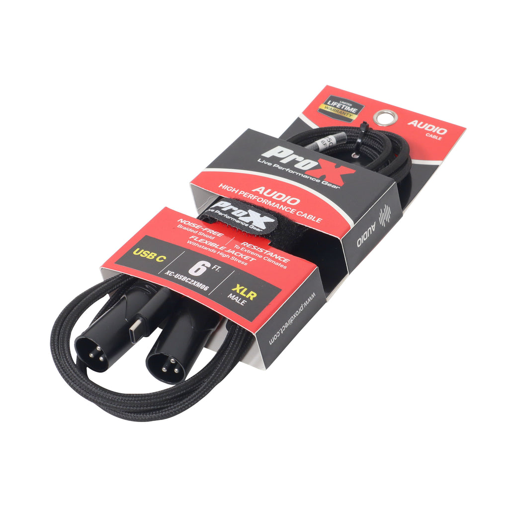 50PCS 6FT USB-C to Dual XLR-M