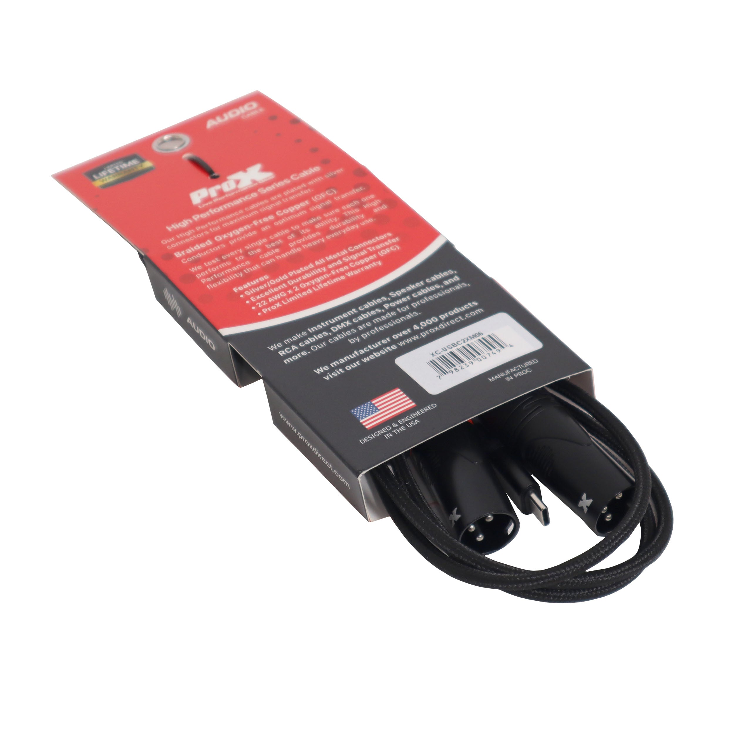 6FT USB-C to Dual XLR-M