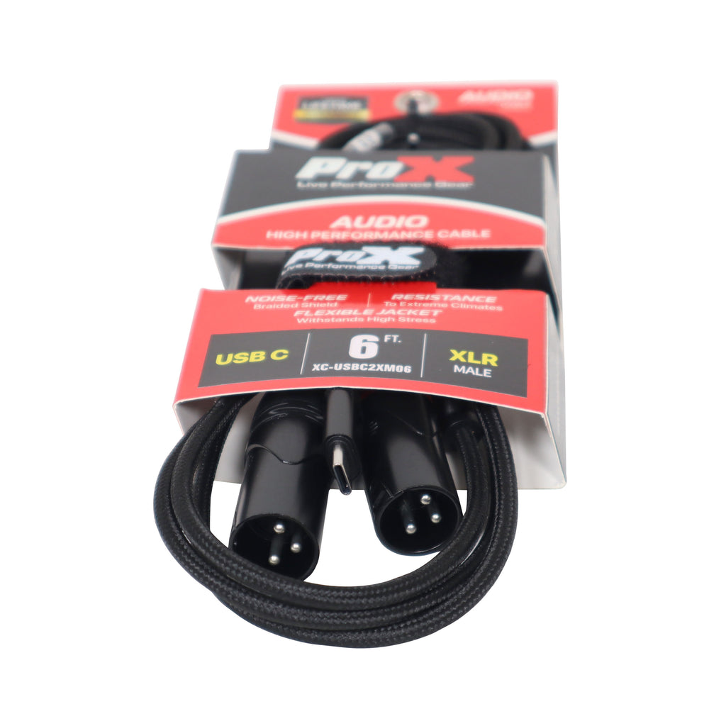50PCS 6FT USB-C to Dual XLR-M