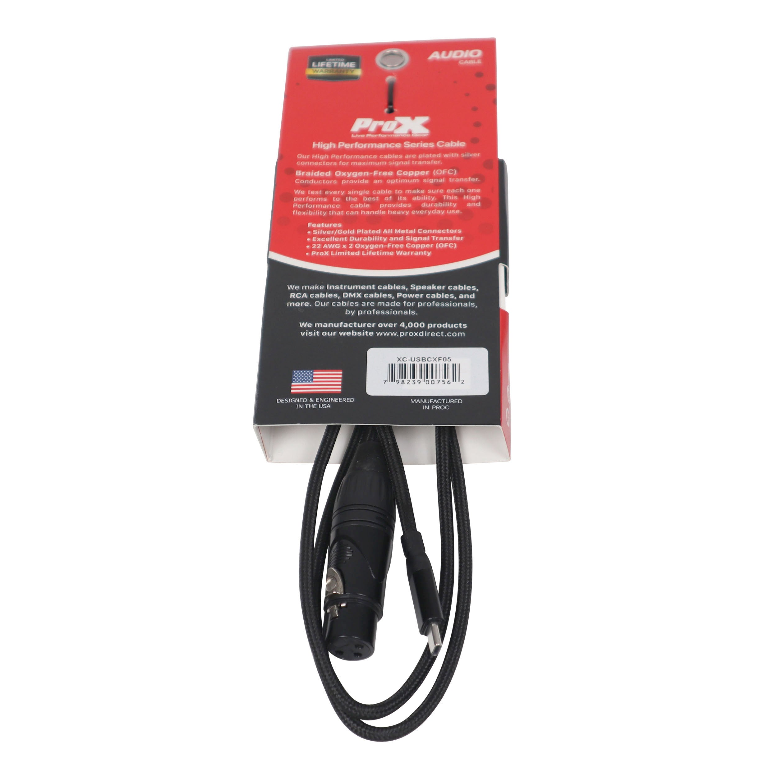 50PCS 5FT USB-C to XLR-F