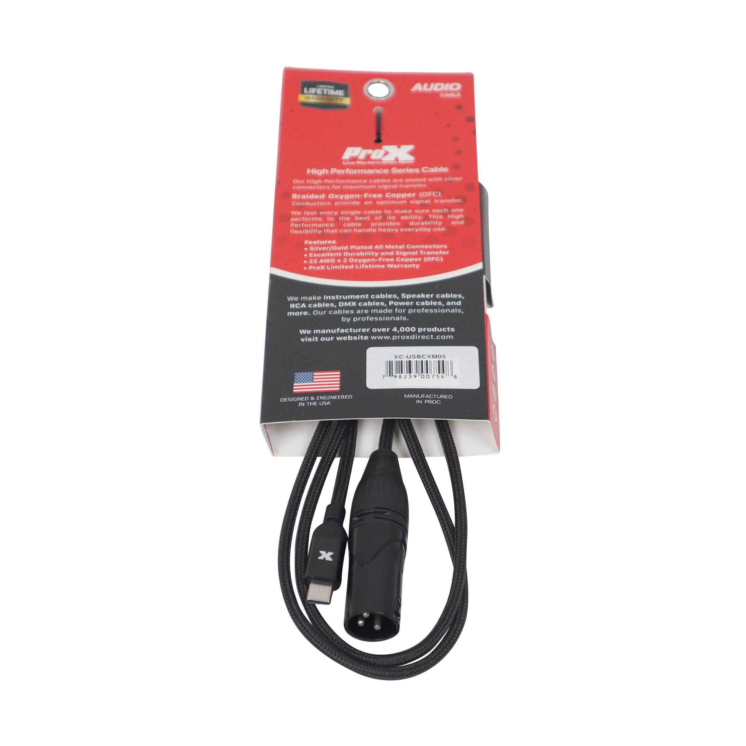5FT USB-C to XLR Male Audio Cable – Smartphone and Laptop to Mixer, Amplifier, Powered Speaker and Console Interface
